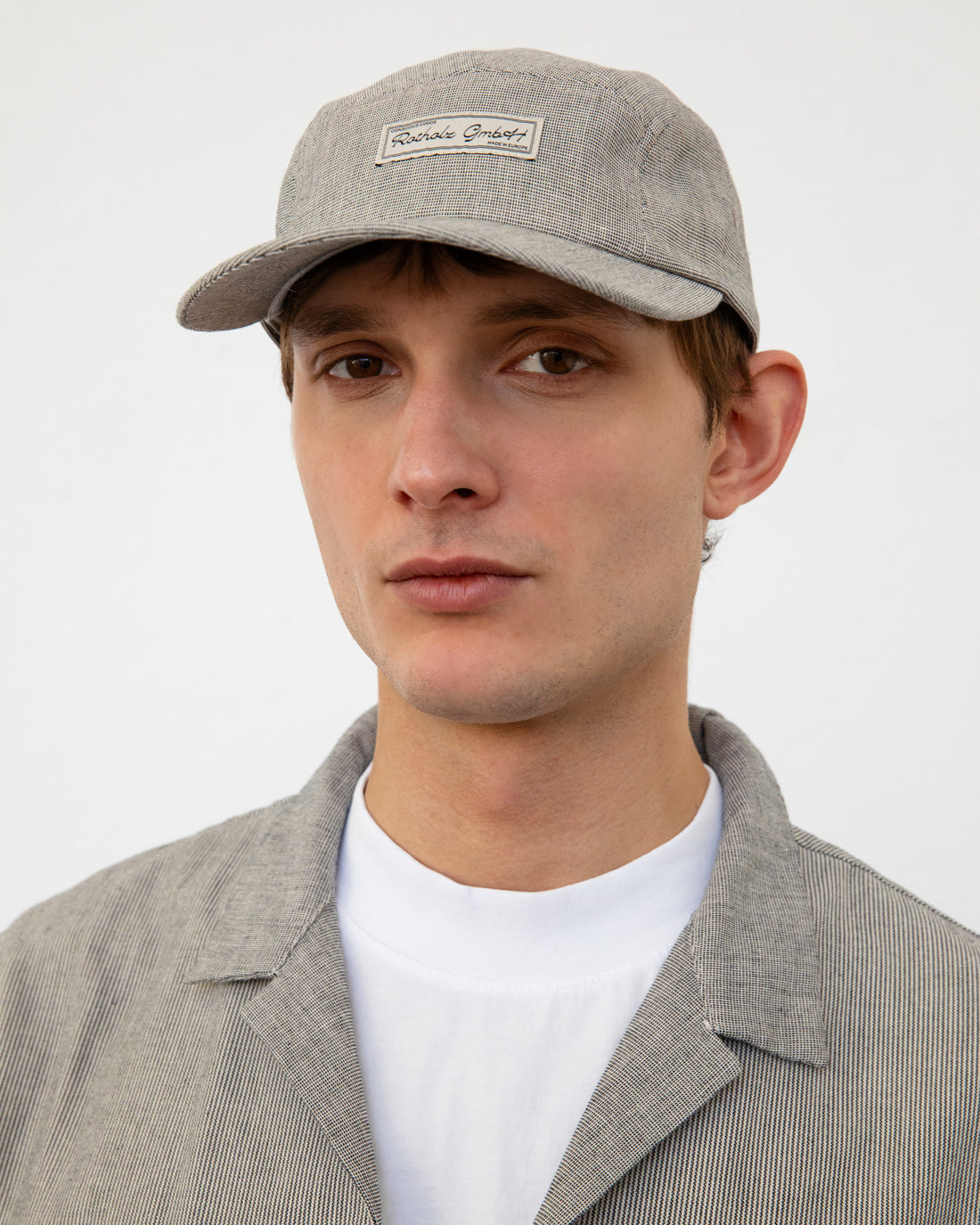 Bowling Shirt Bio Baumwolle - Grau Gestreift