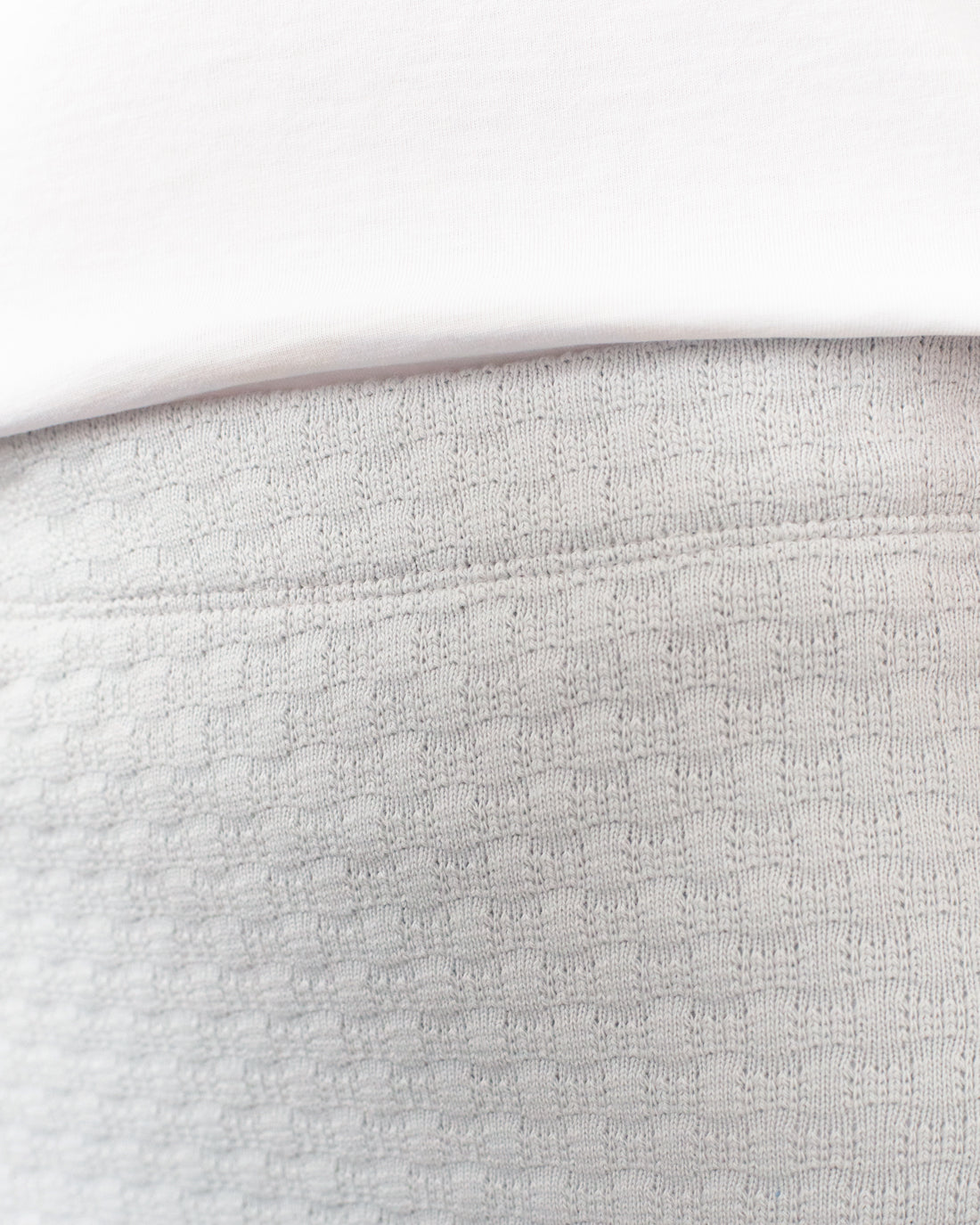 Gestrickter Midi Rock Bio Baumwolle - Grau