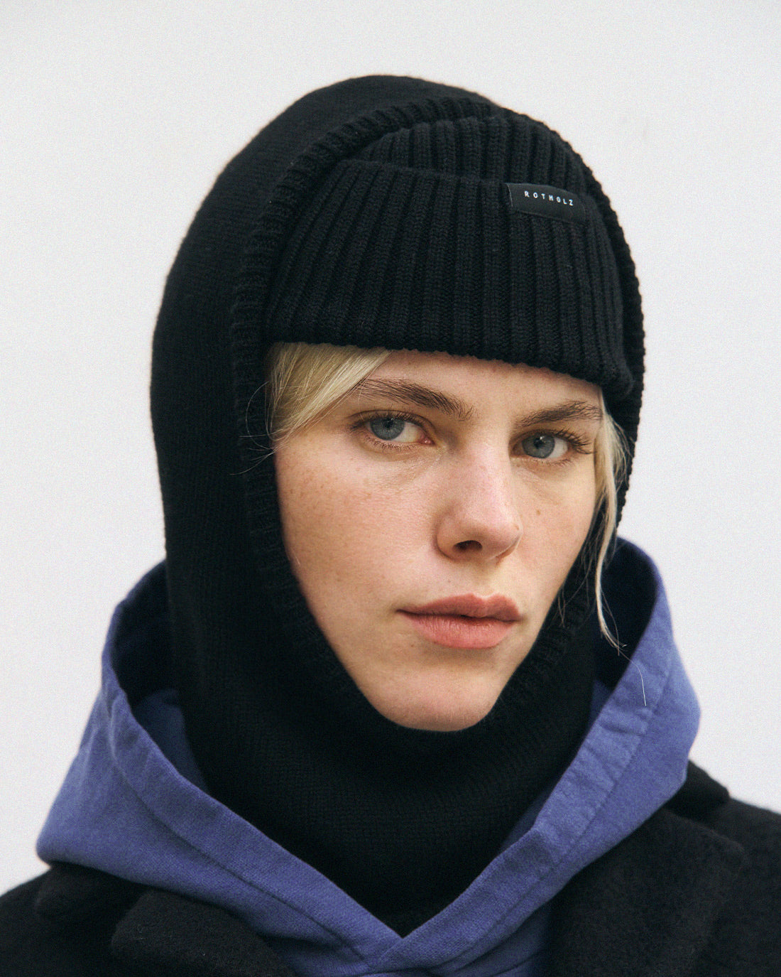 Balaclava Merinowolle - Schwarz