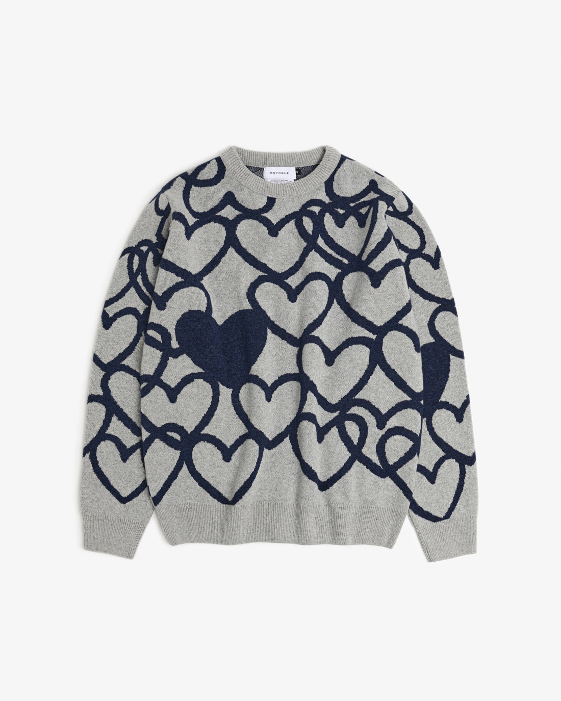 Affection Strick Sweatshirt Recycelte Wolle - Hellgrau