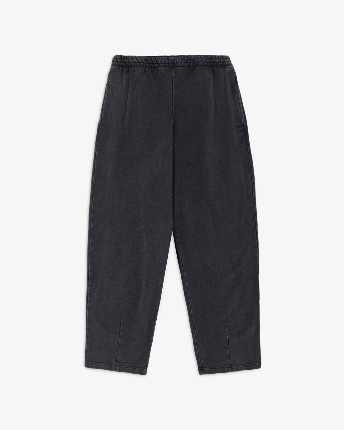 Weite Sweatpant Mit Bundfalte Bio Baumwolle - Washed Black