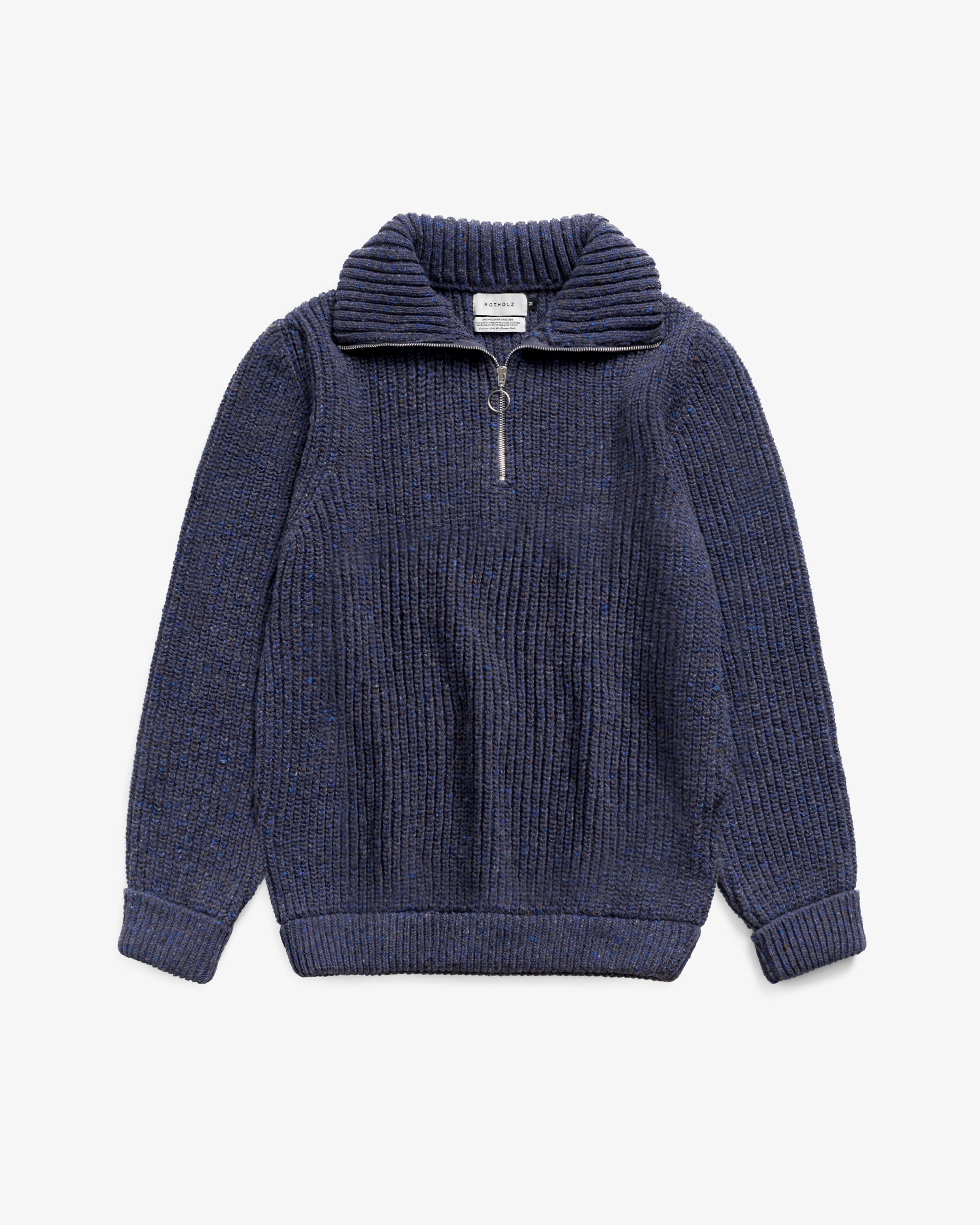 Chunky Strick Troyer Merinowolle - Blau