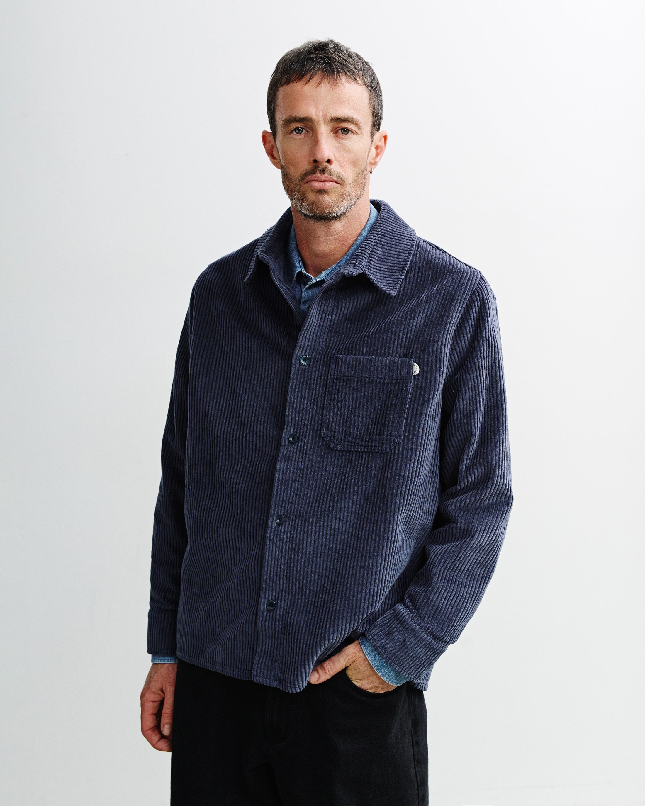 Cord Hemd Bio Baumwolle - Blau