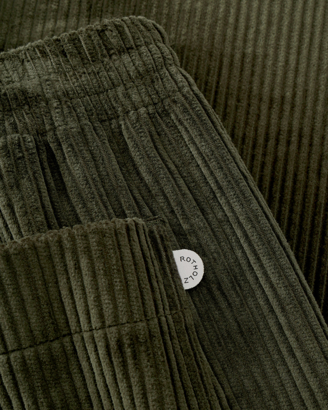 Weite Cord Hose Bio Baumwolle - Dunkelgrün