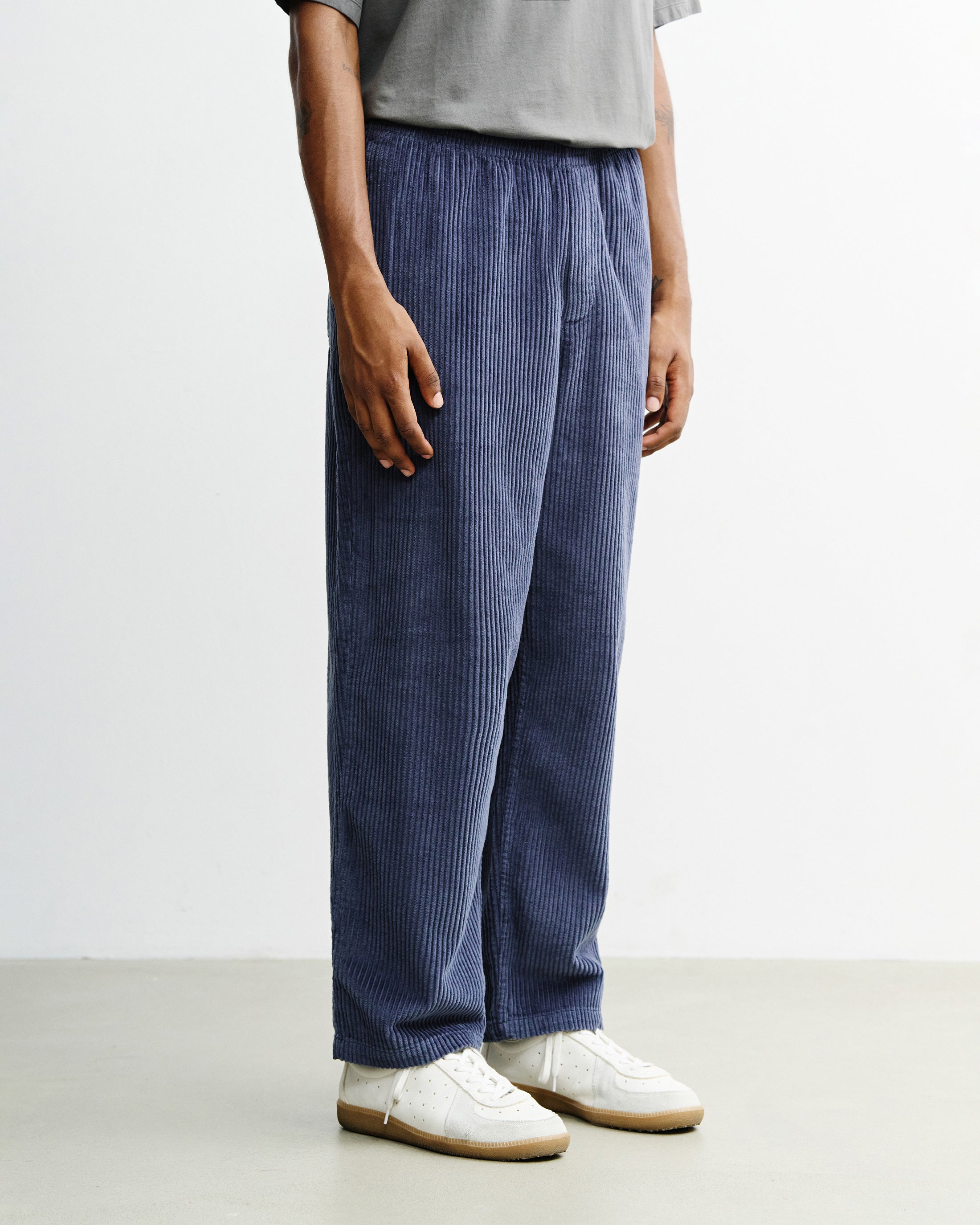 Weite Cordhose Bio Baumwolle - Blau