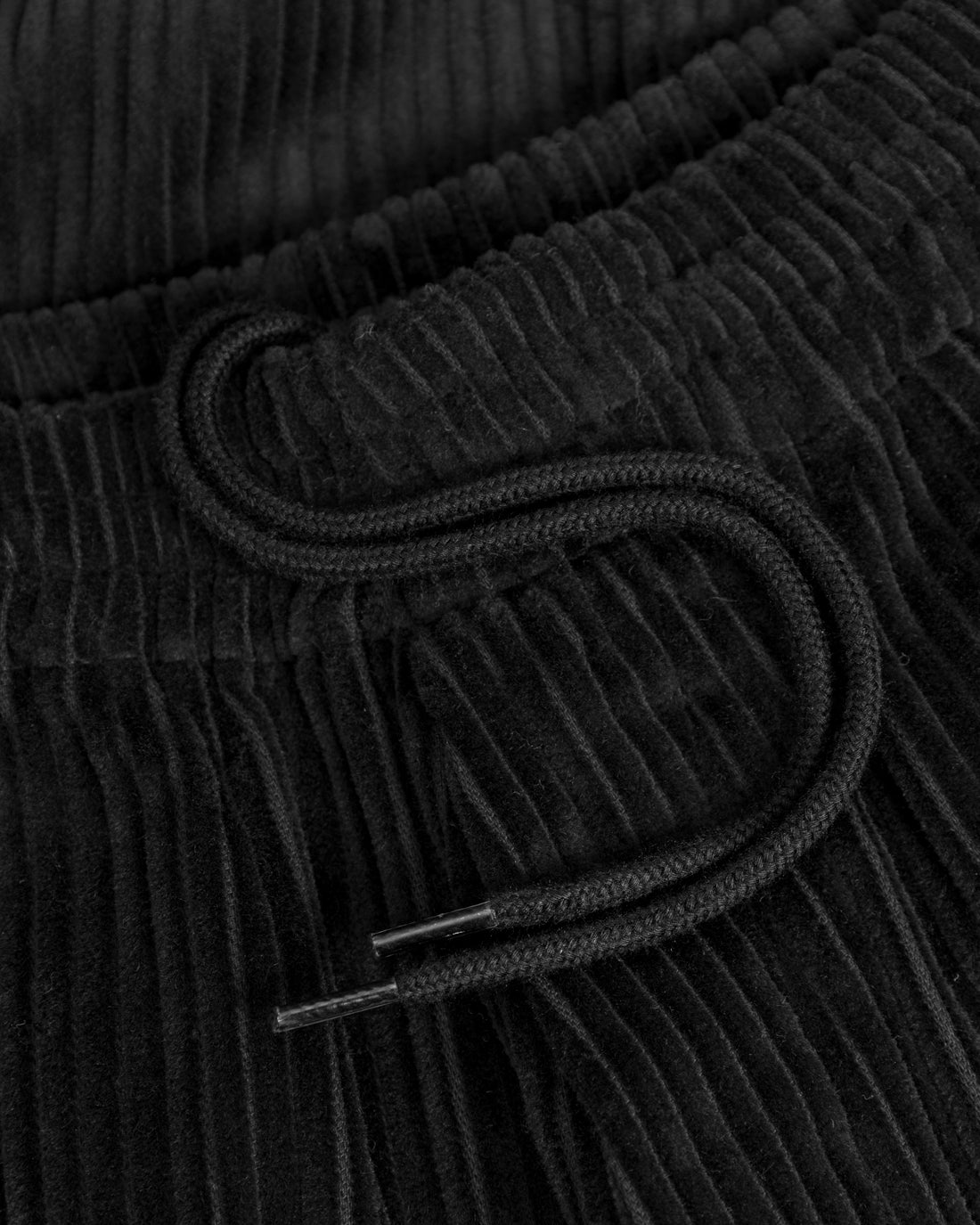 Weite Cord Hose Bio Baumwolle - Schwarz