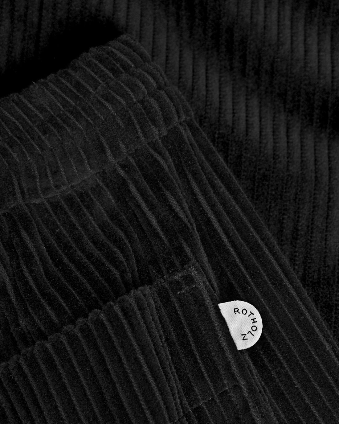 Weite Cord Hose Bio Baumwolle - Schwarz