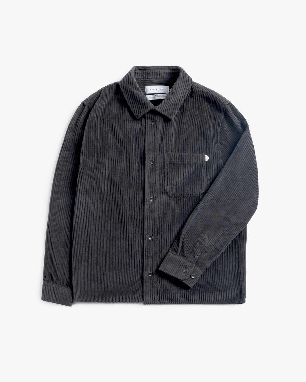 Cord Hemd Bio Baumwolle - Anthrazit