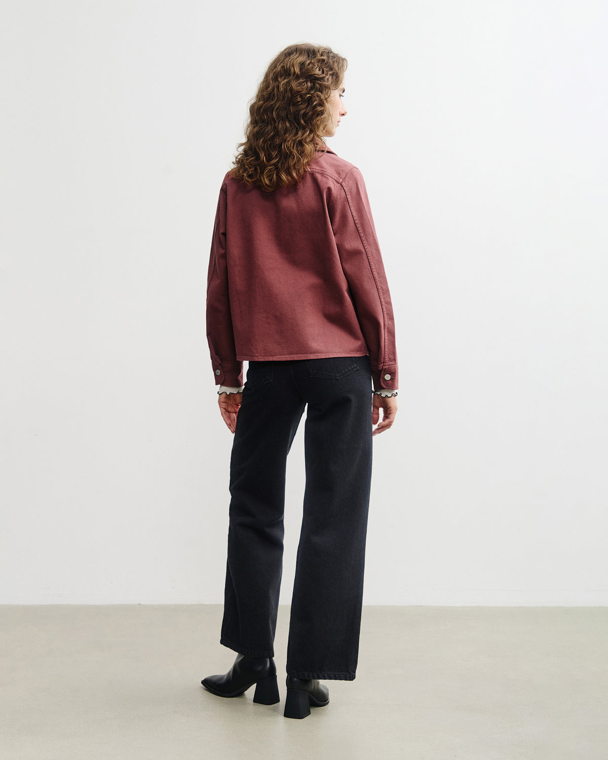 Kurze Jacke Bio Baumwolle - Rot