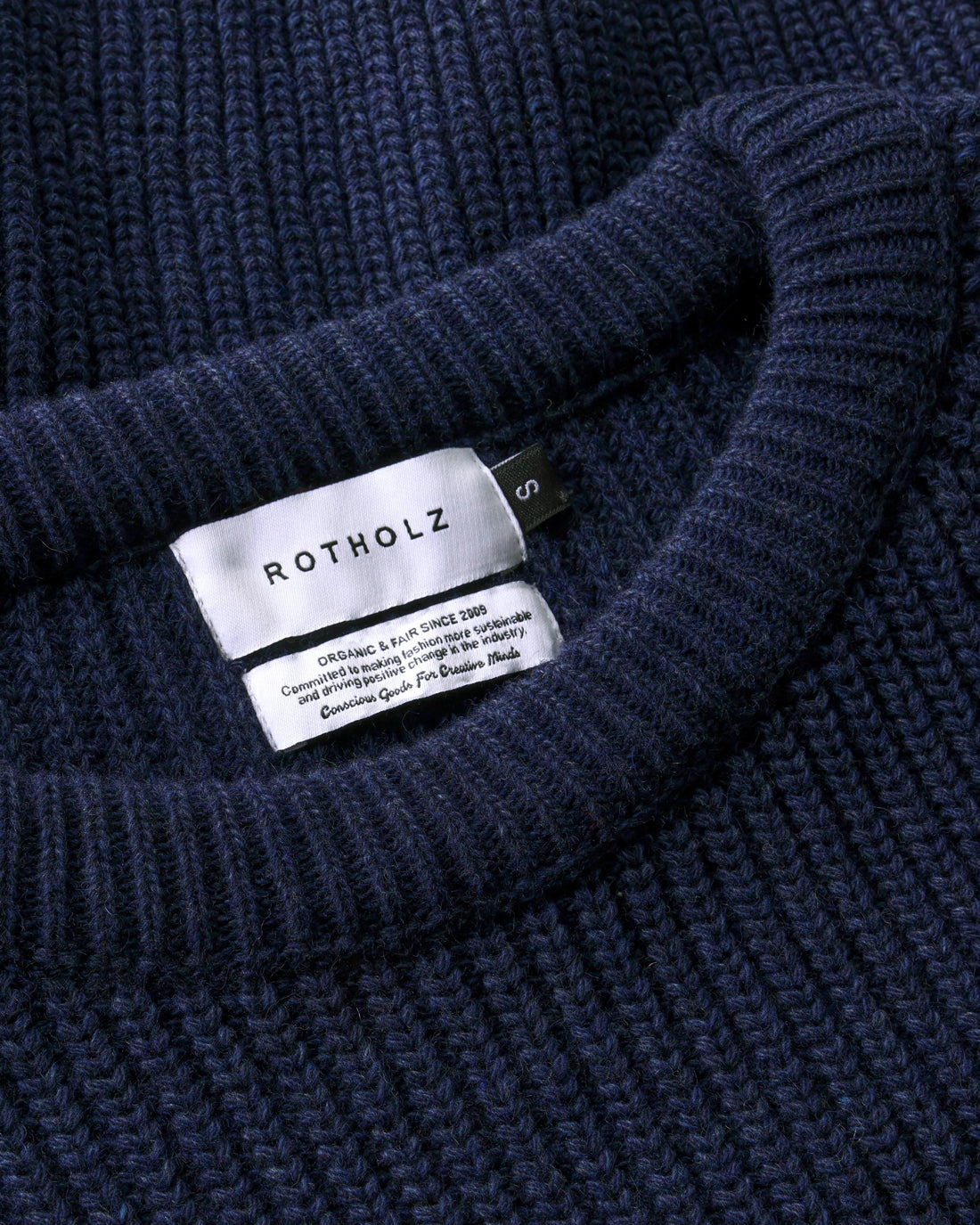 Kurzer Strickpullover Recycelte Wolle - Dunkelblau