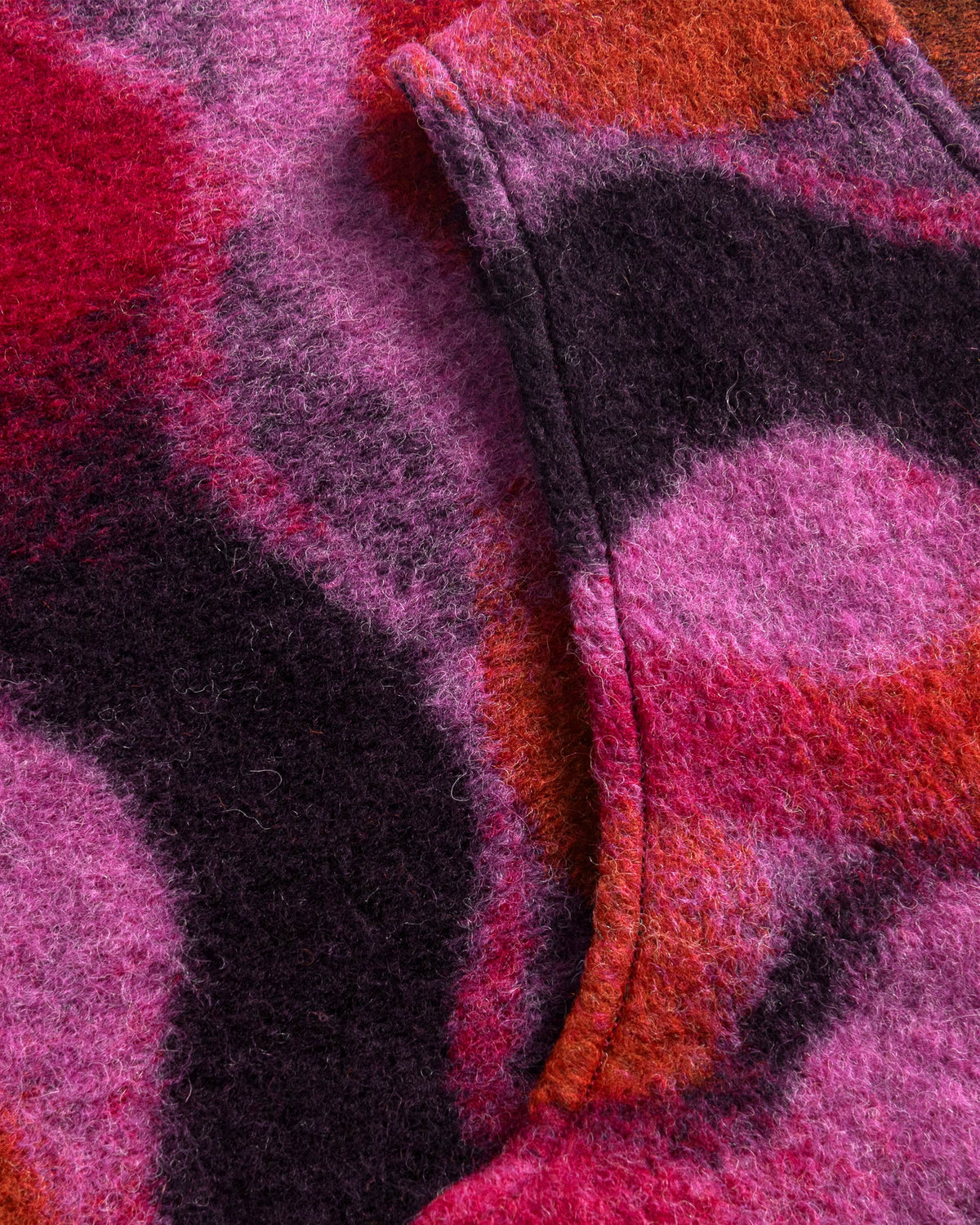 Kurze Weste Bio Wolle - Pink