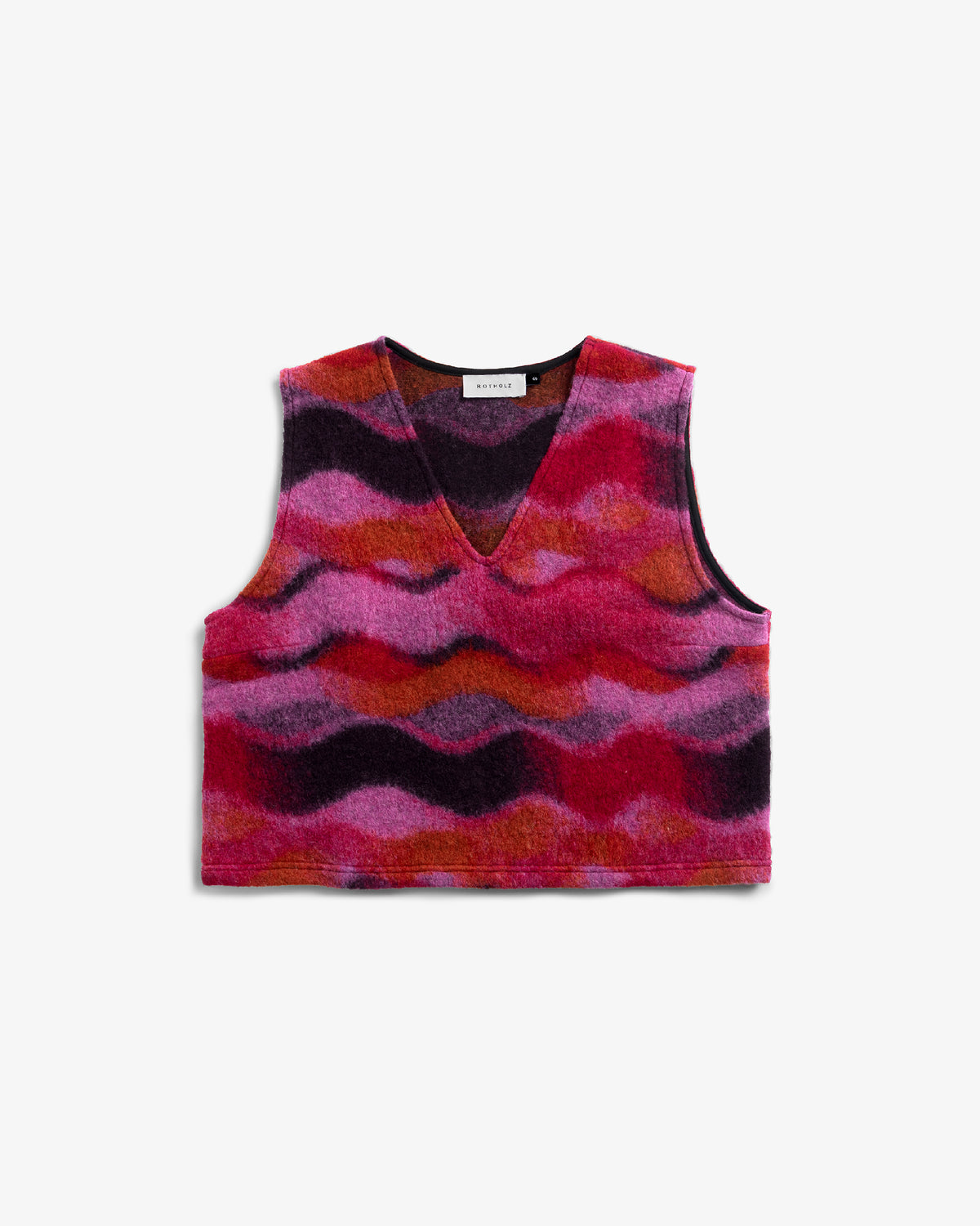 Kurze Weste Bio Wolle - Pink