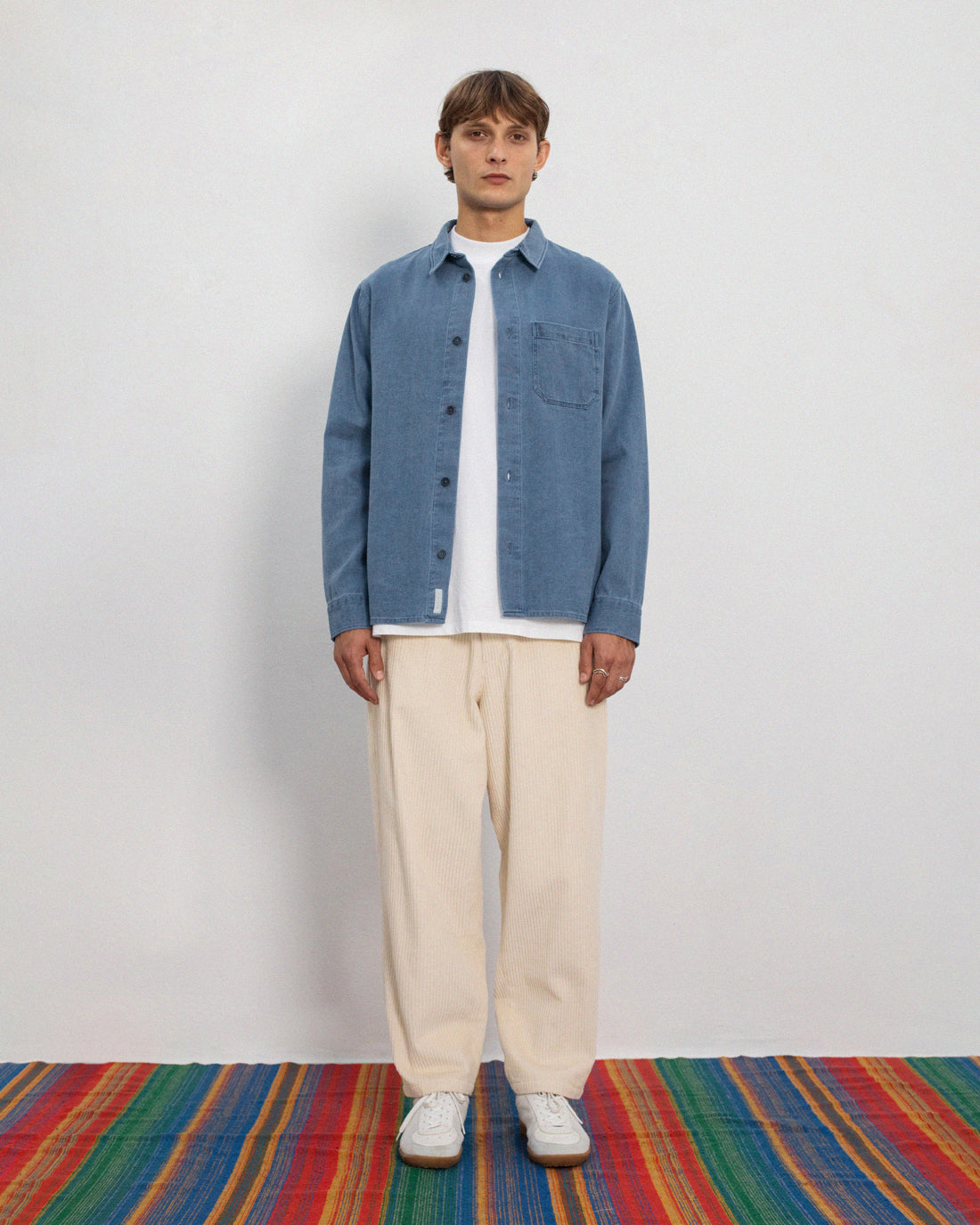 Denim Hemd Recycelte Baumwolle - Blau