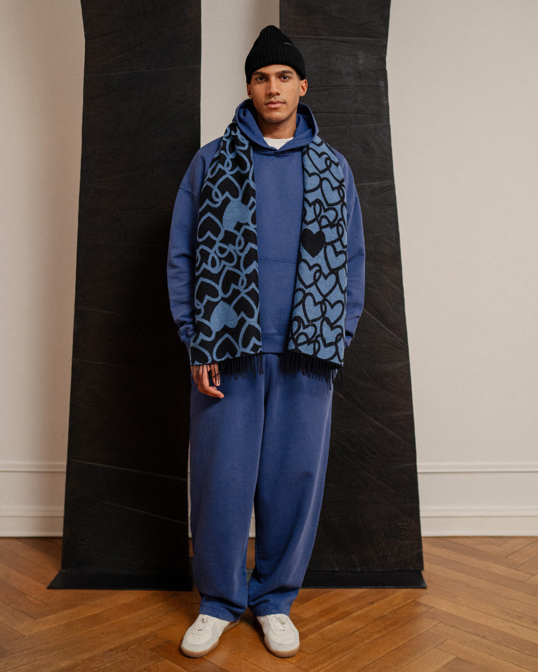 Logo Hoodie Bio Baumwolle - Blau