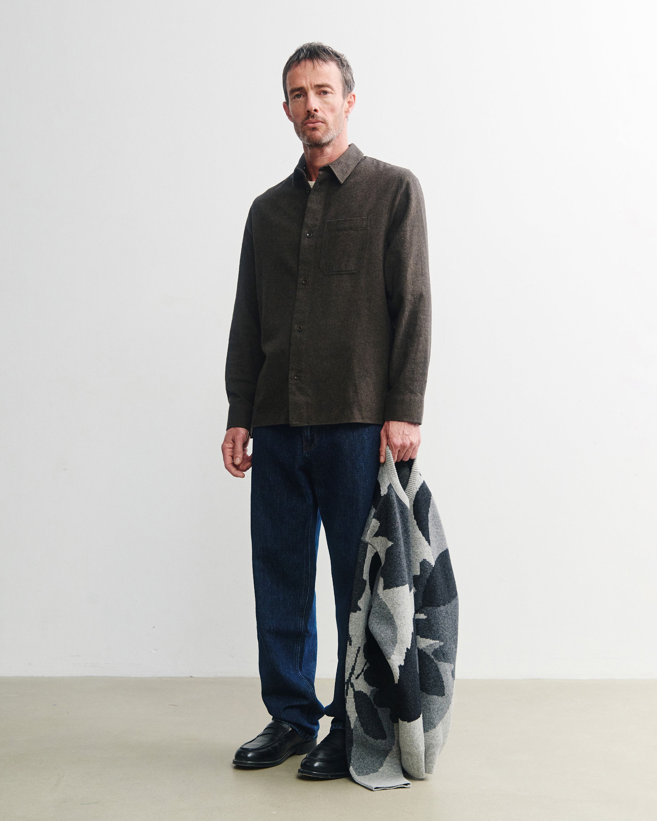 Flanell Hemd Bio Baumwolle - Braun
