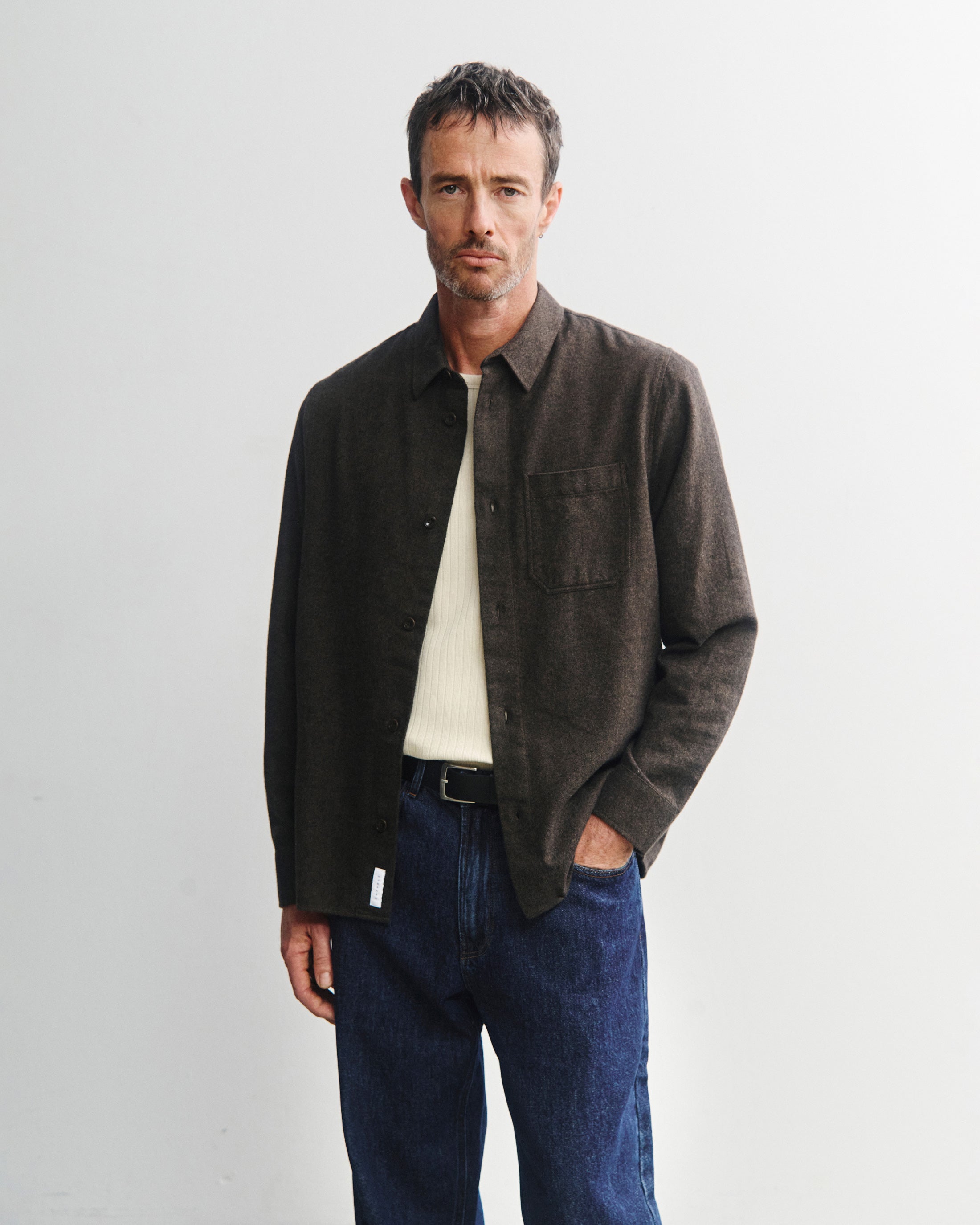 Flanell Hemd Bio Baumwolle - Braun
