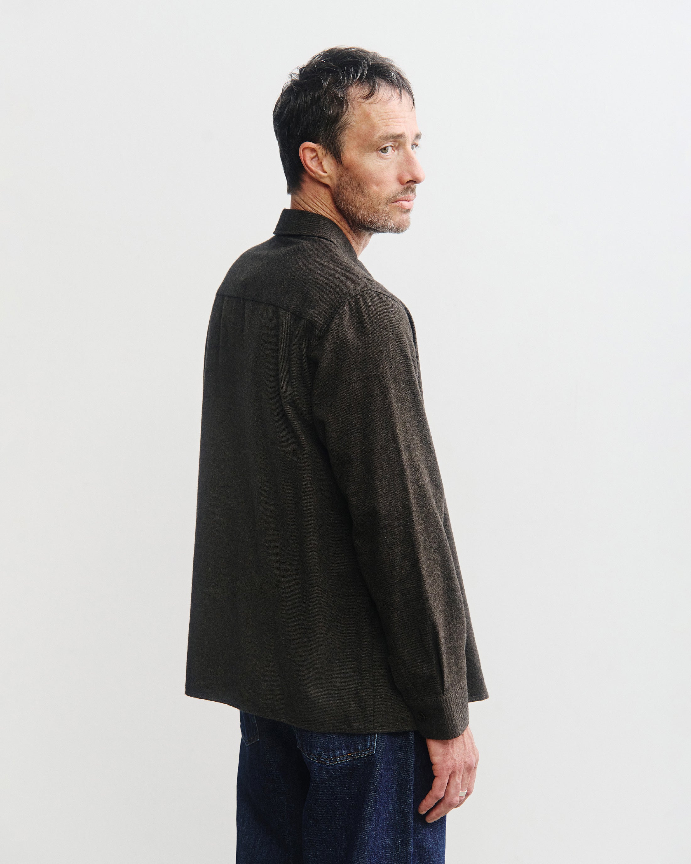 Flanell Hemd Bio Baumwolle - Braun