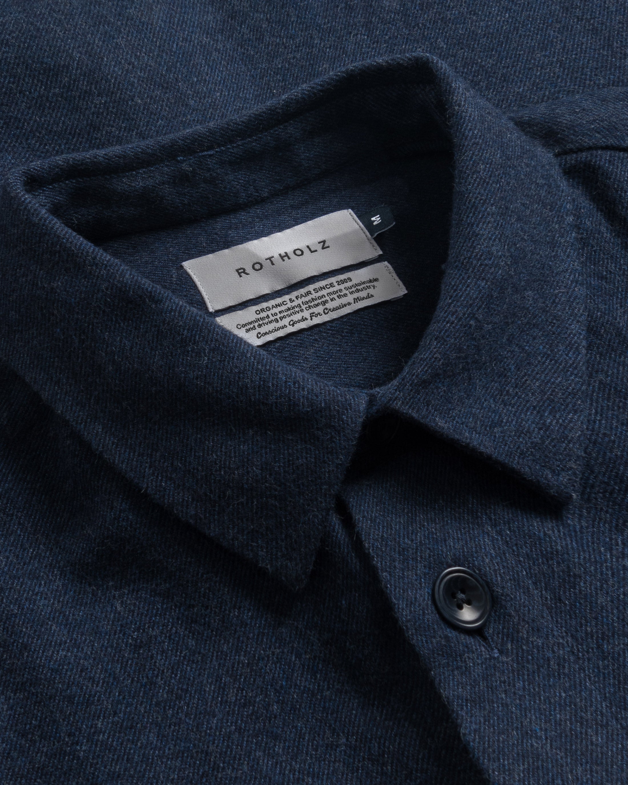 Flanell Hemd Bio Baumwolle - Blau