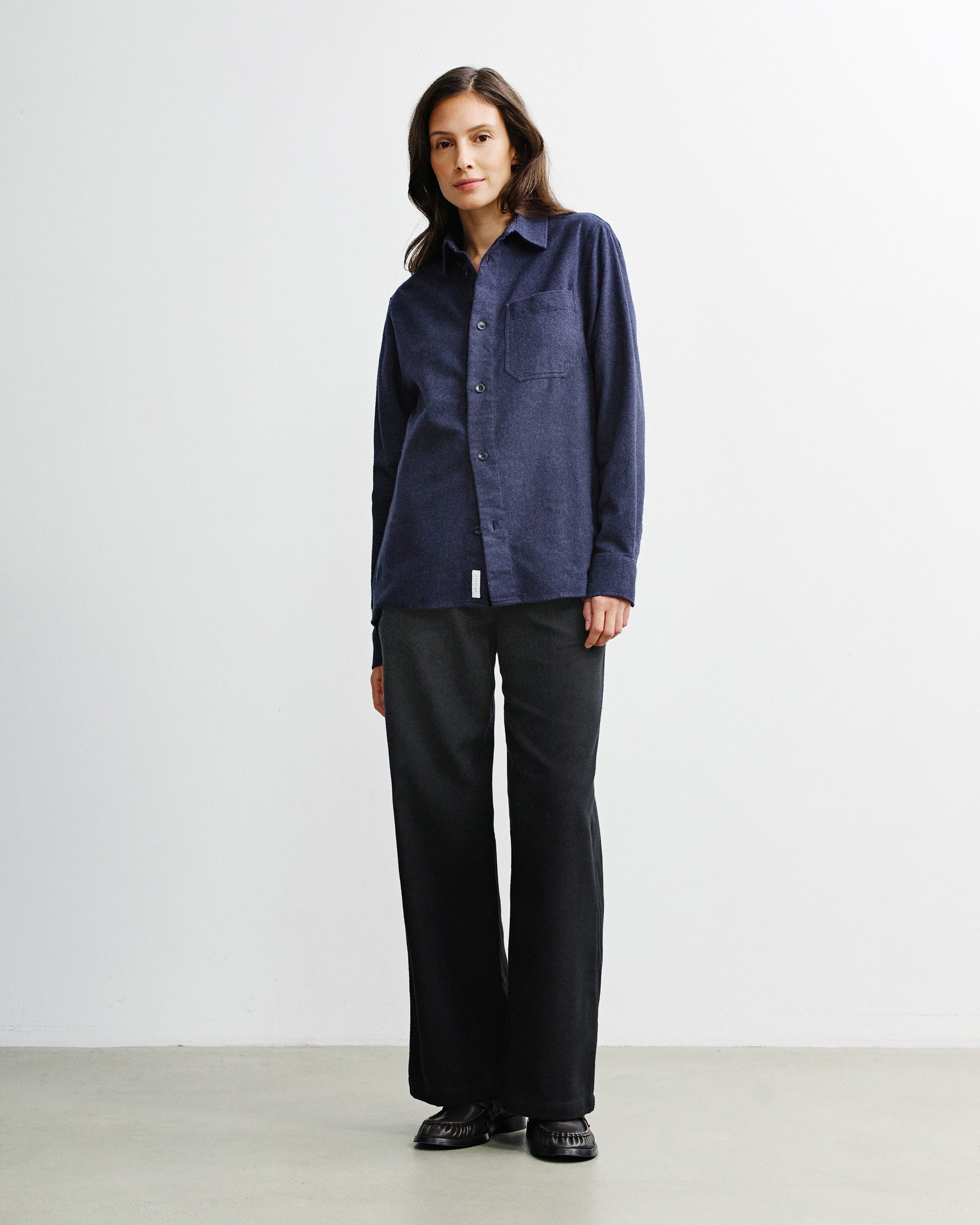 Flanell Hemd Bio Baumwolle - Blau