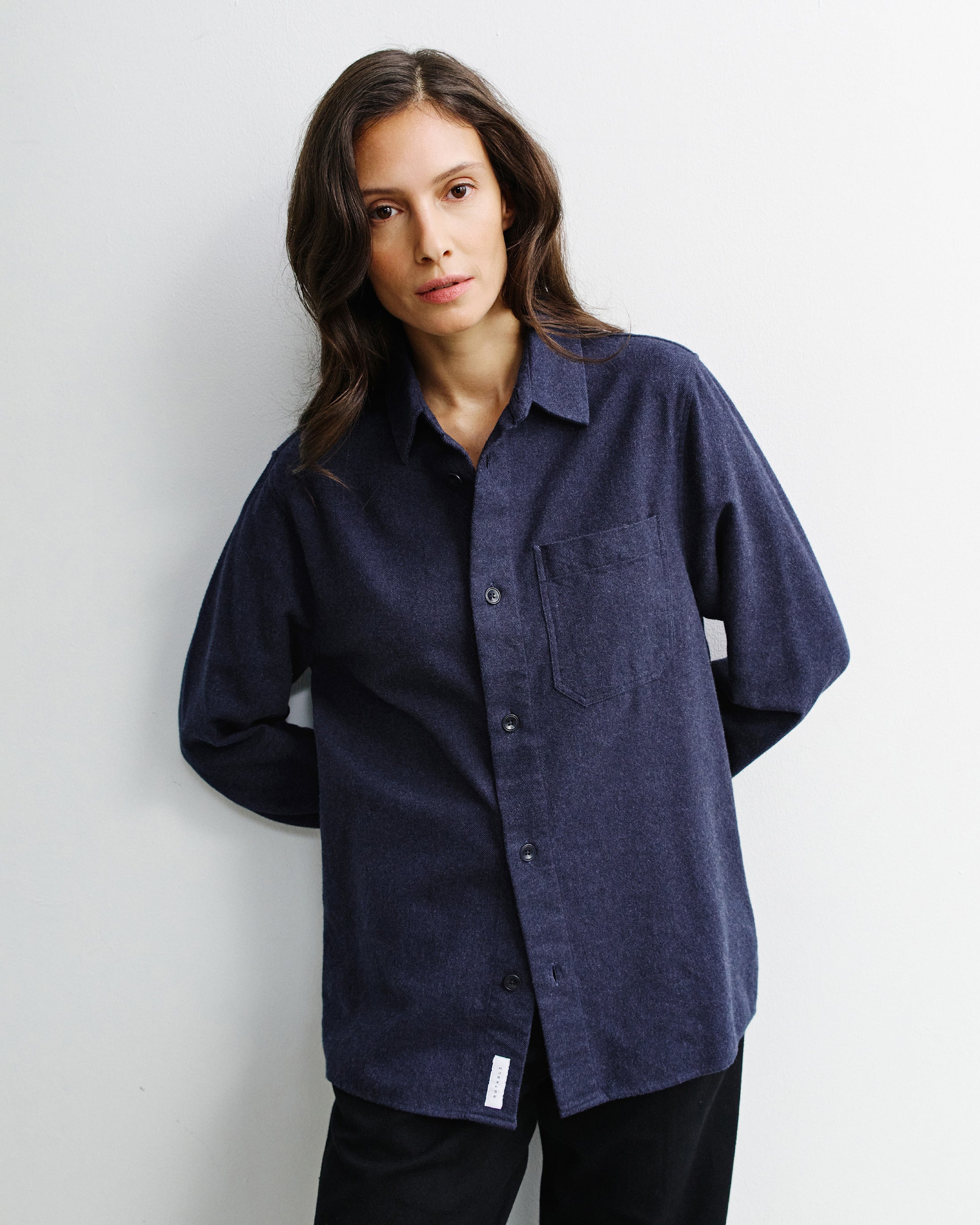 Flanell Hemd Bio Baumwolle - Blau