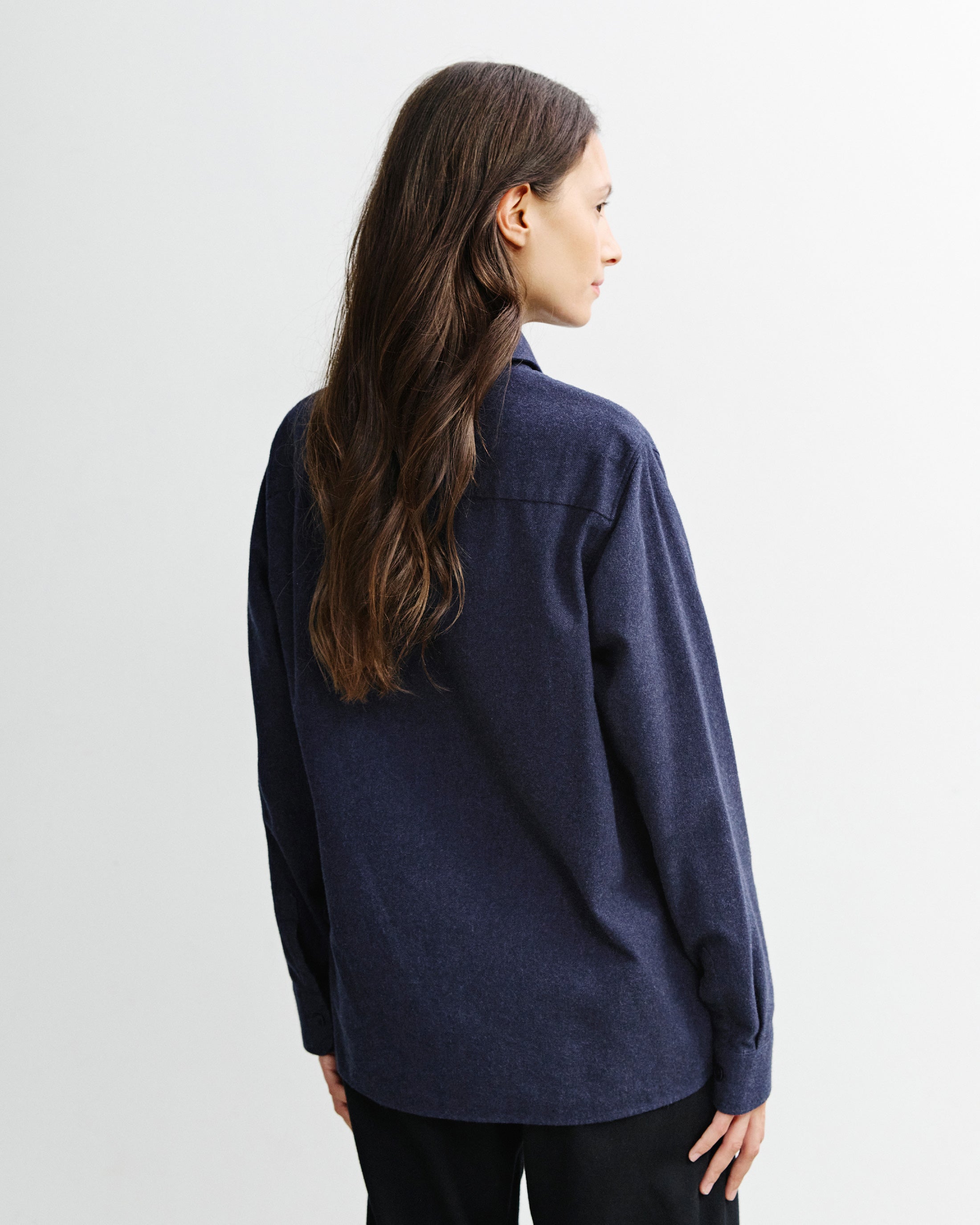 Flanell Hemd Bio Baumwolle - Blau