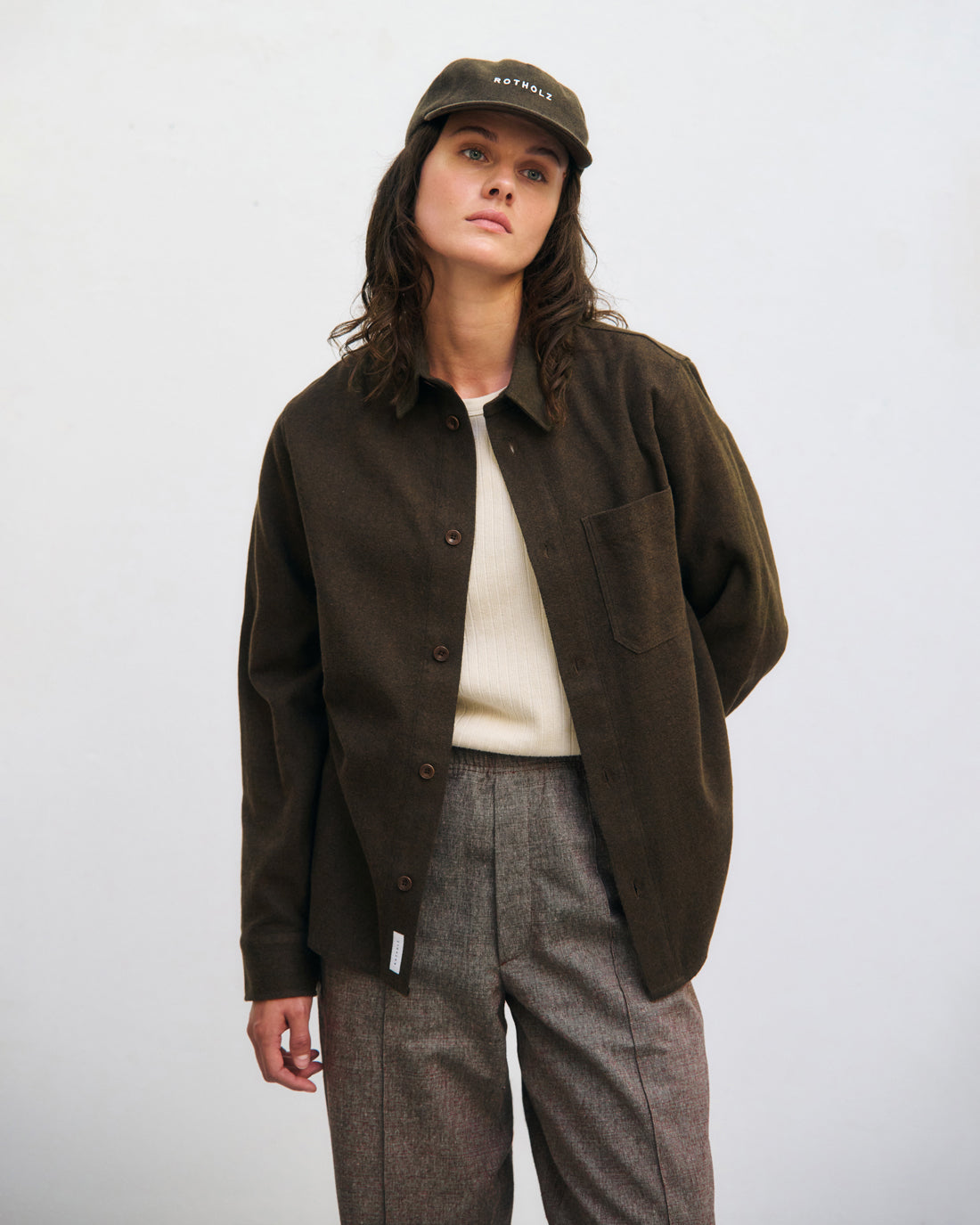 Flanell Hemd Bio Baumwolle - Braun