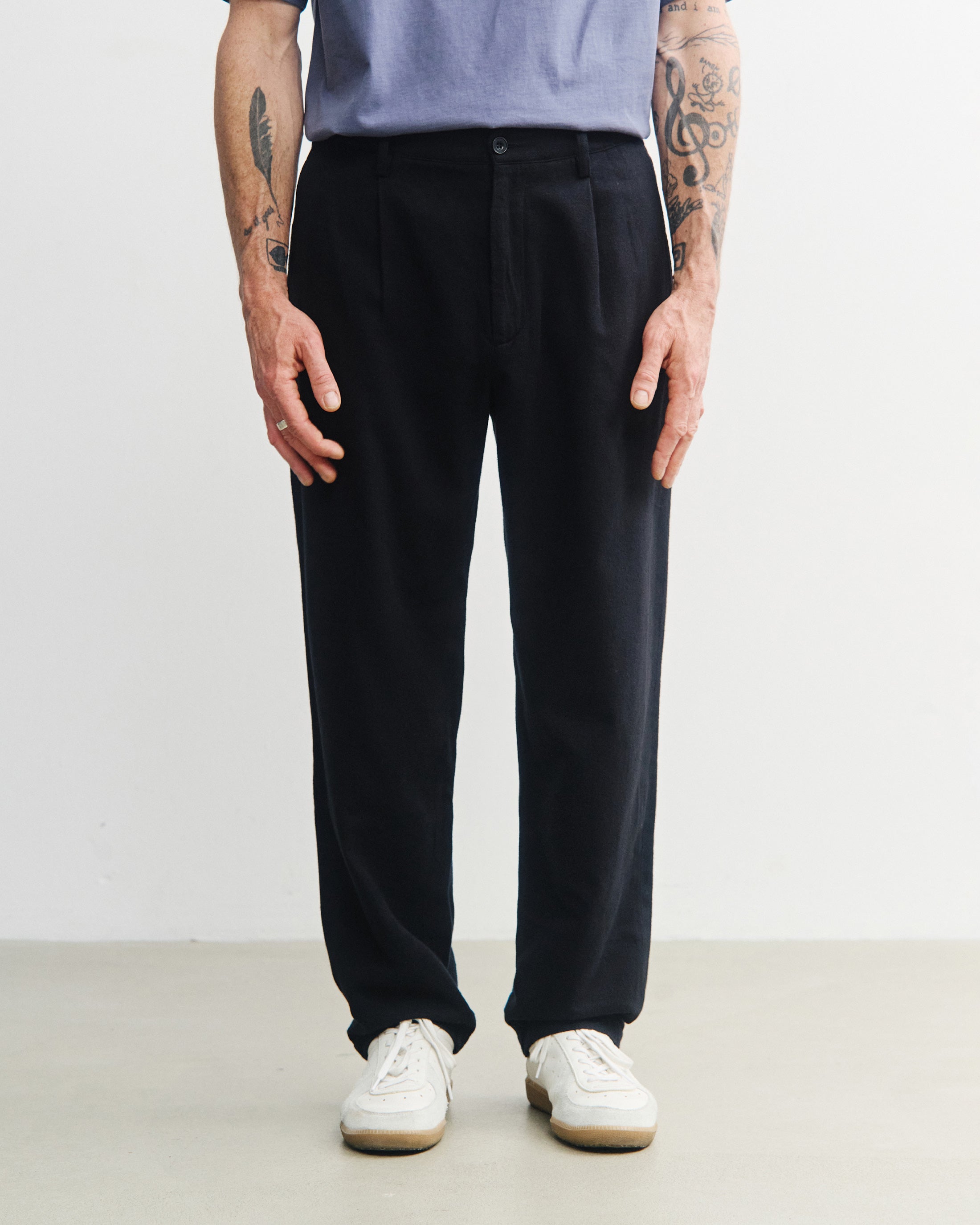 Everyday Flannelhose Bio Baumwolle - Schwarz