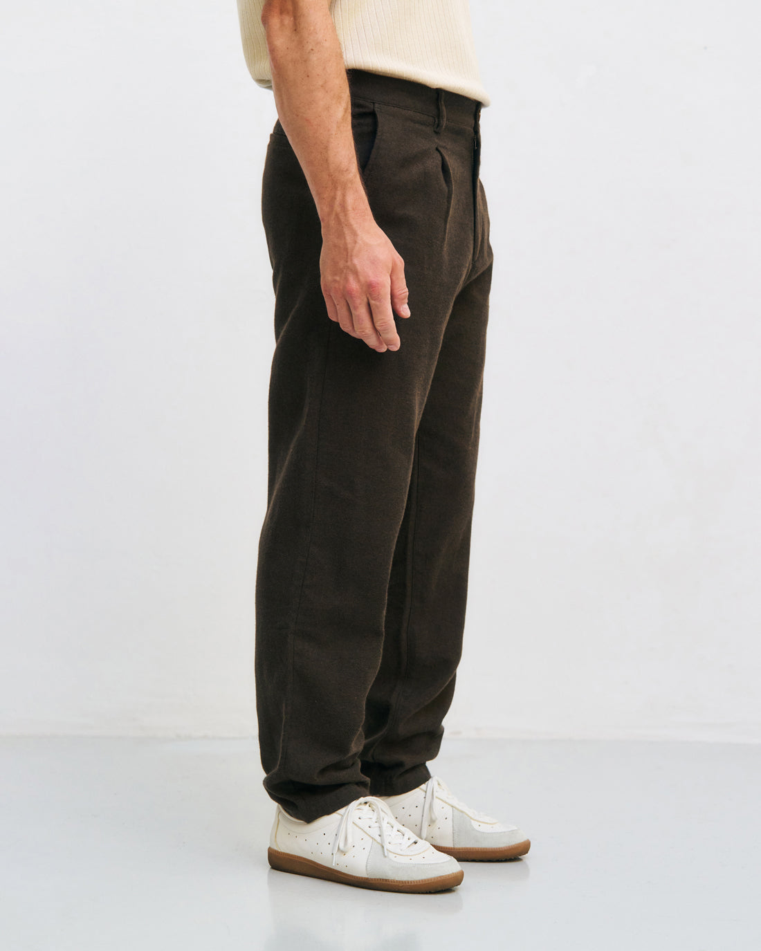 Flanell Hose Bio Baumwolle - Braun