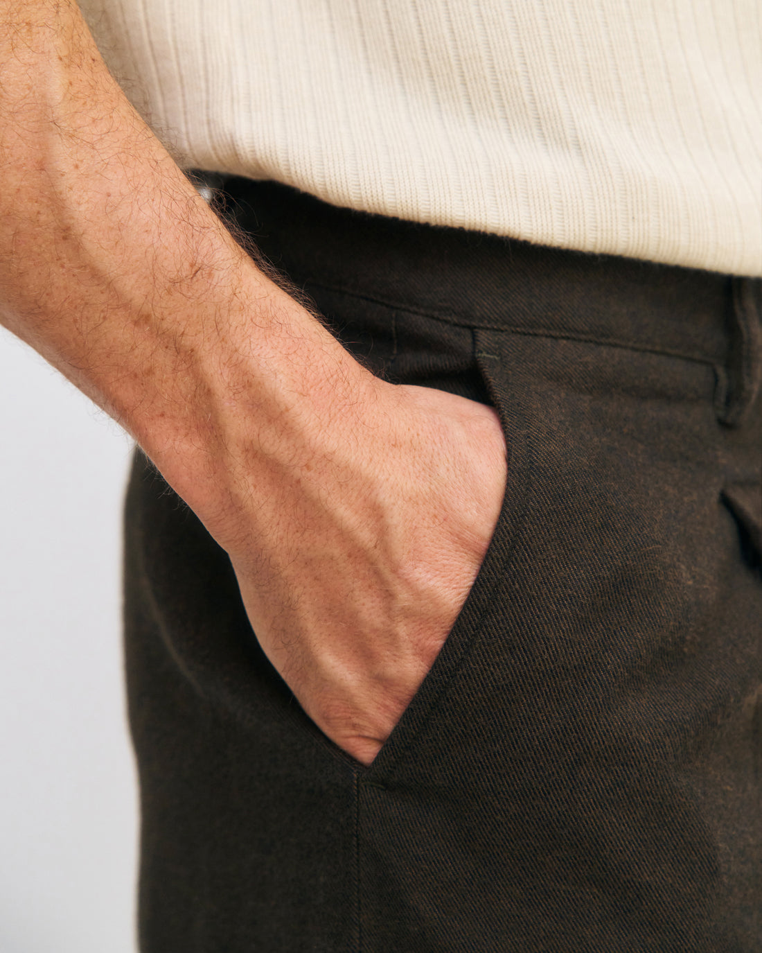 Flanell Hose Bio Baumwolle - Braun