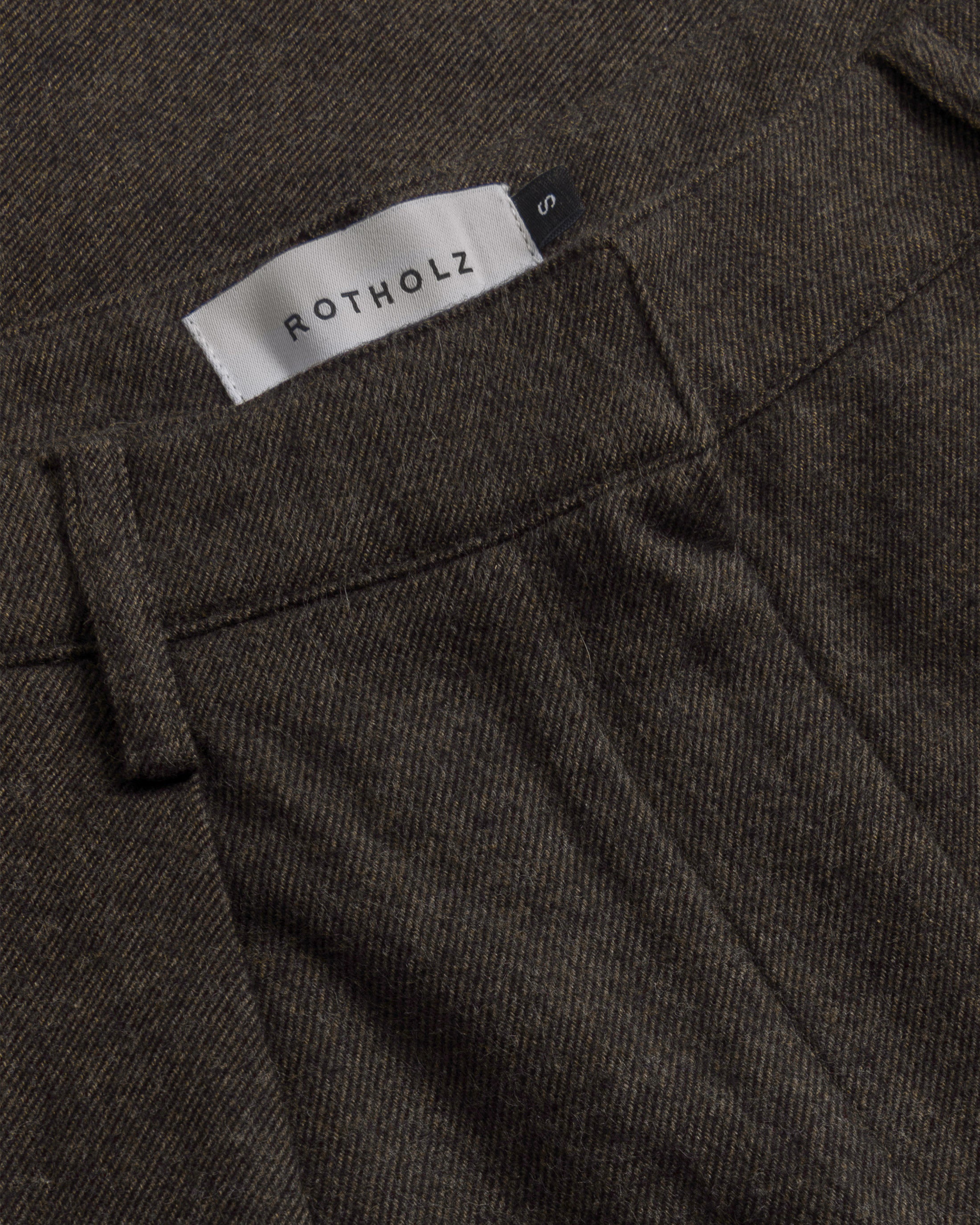 High-Waist Flanellhose Bio Baumwolle - Braun