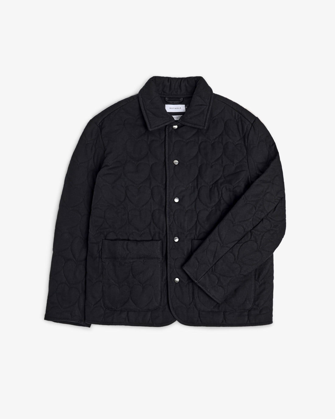 Flanell Steppjacke Bio Baumwolle - Schwarz