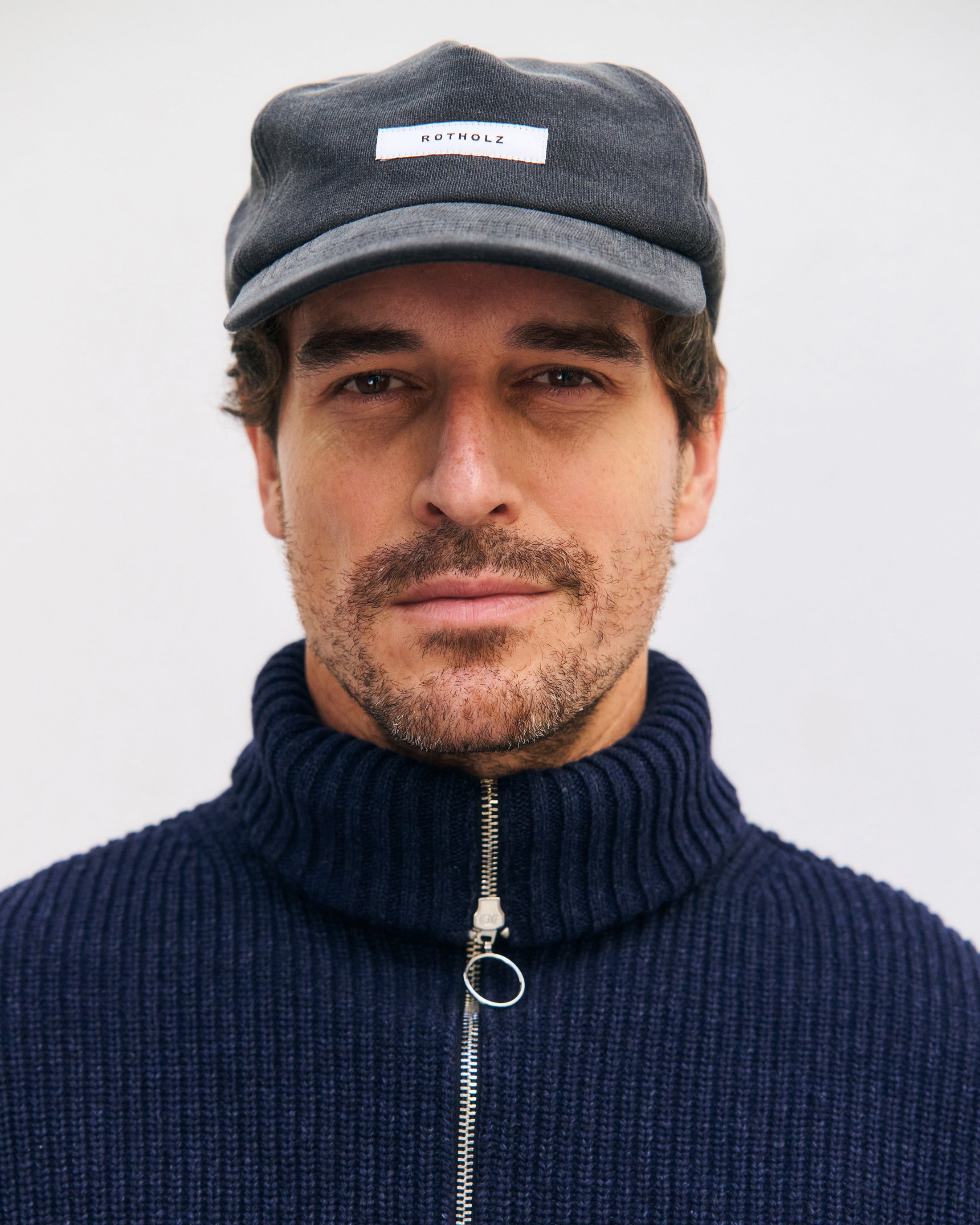 Schwerer Strick Troyer Recycelte Wolle - Dunkelblau