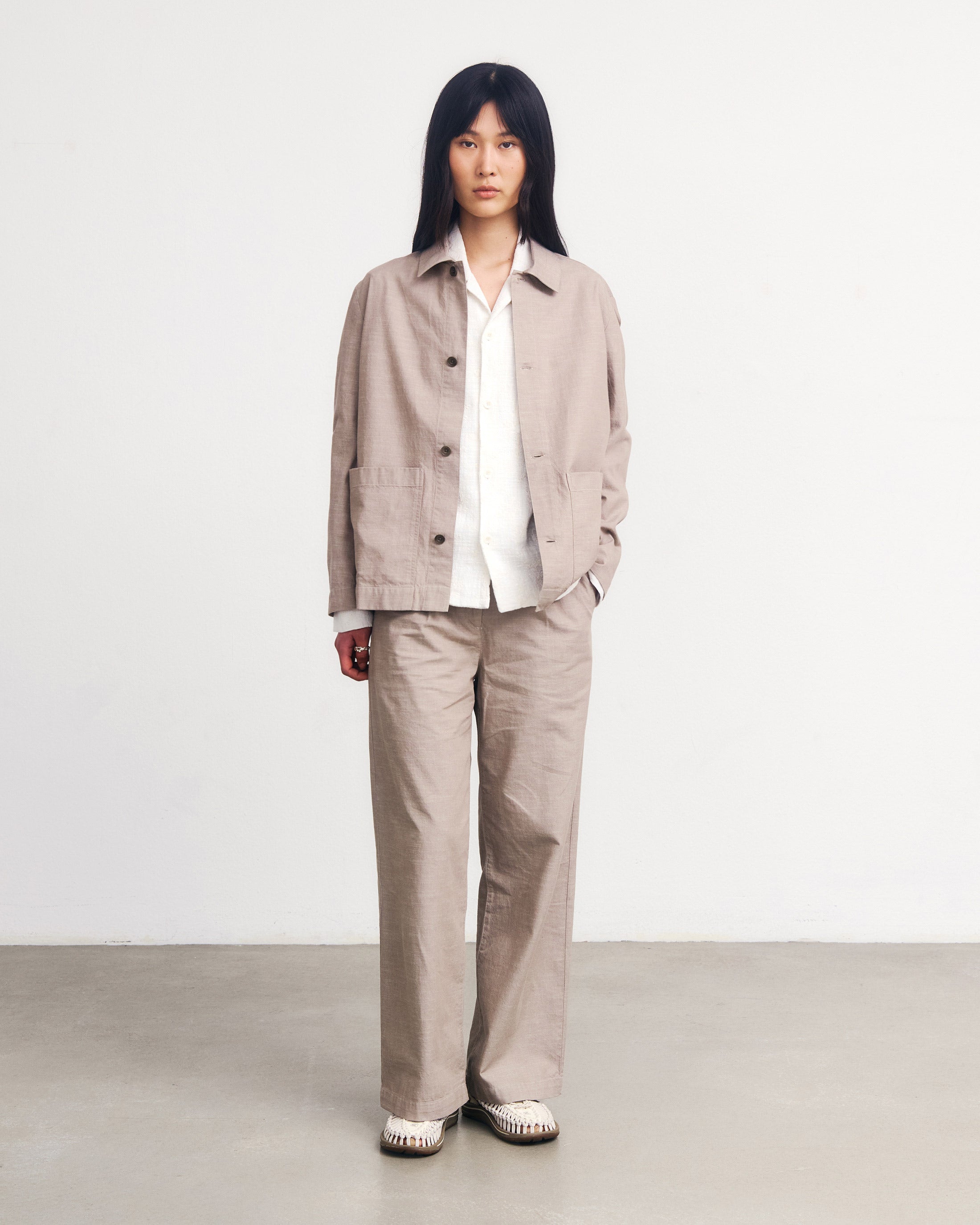 Leichte Workwear Jacke Bio Baumwolle - Sand