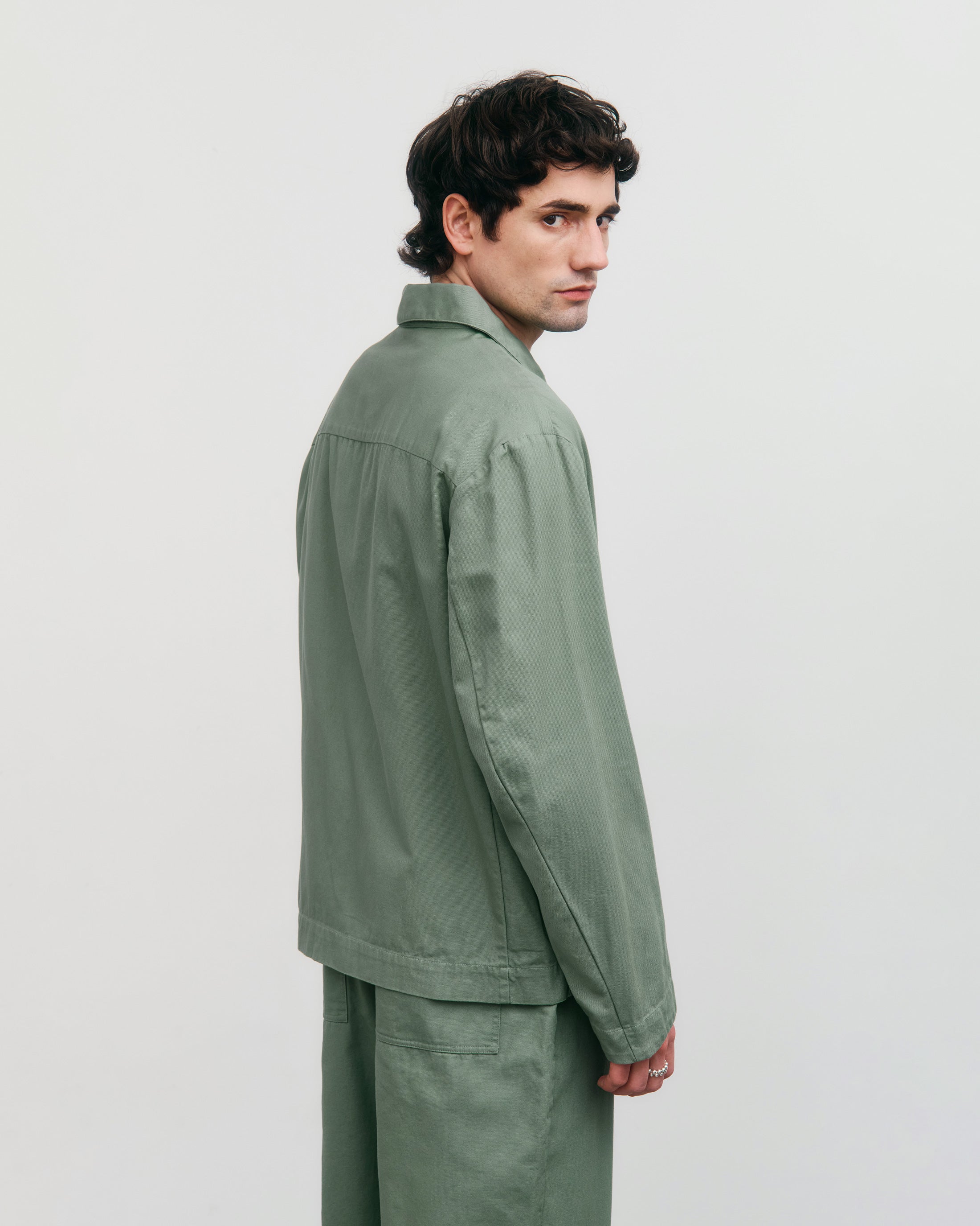 Leichte Workwear Jacke Bio Baumwolle - Grün