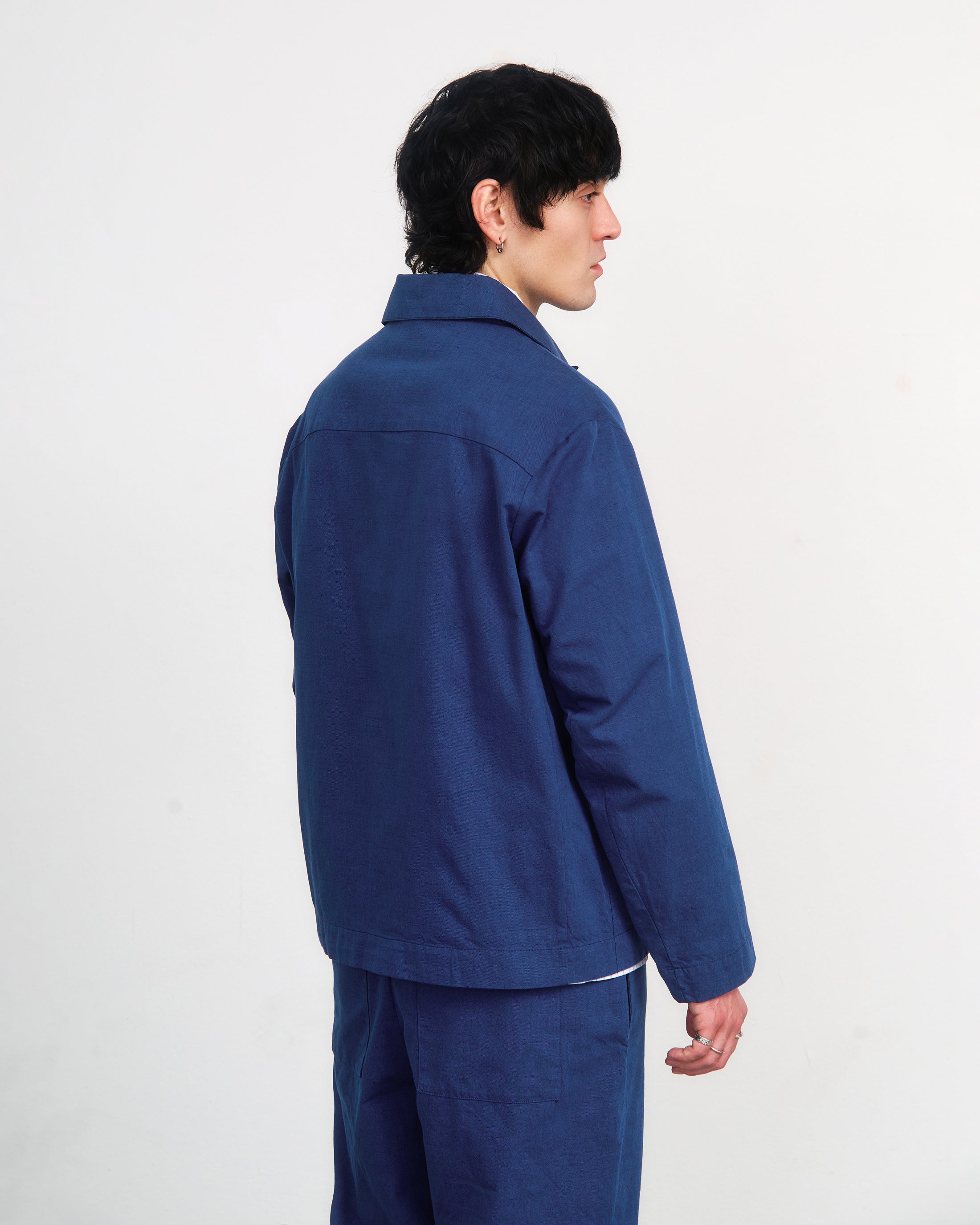 Leichte Workwear Jacke Bio Baumwolle - Blau