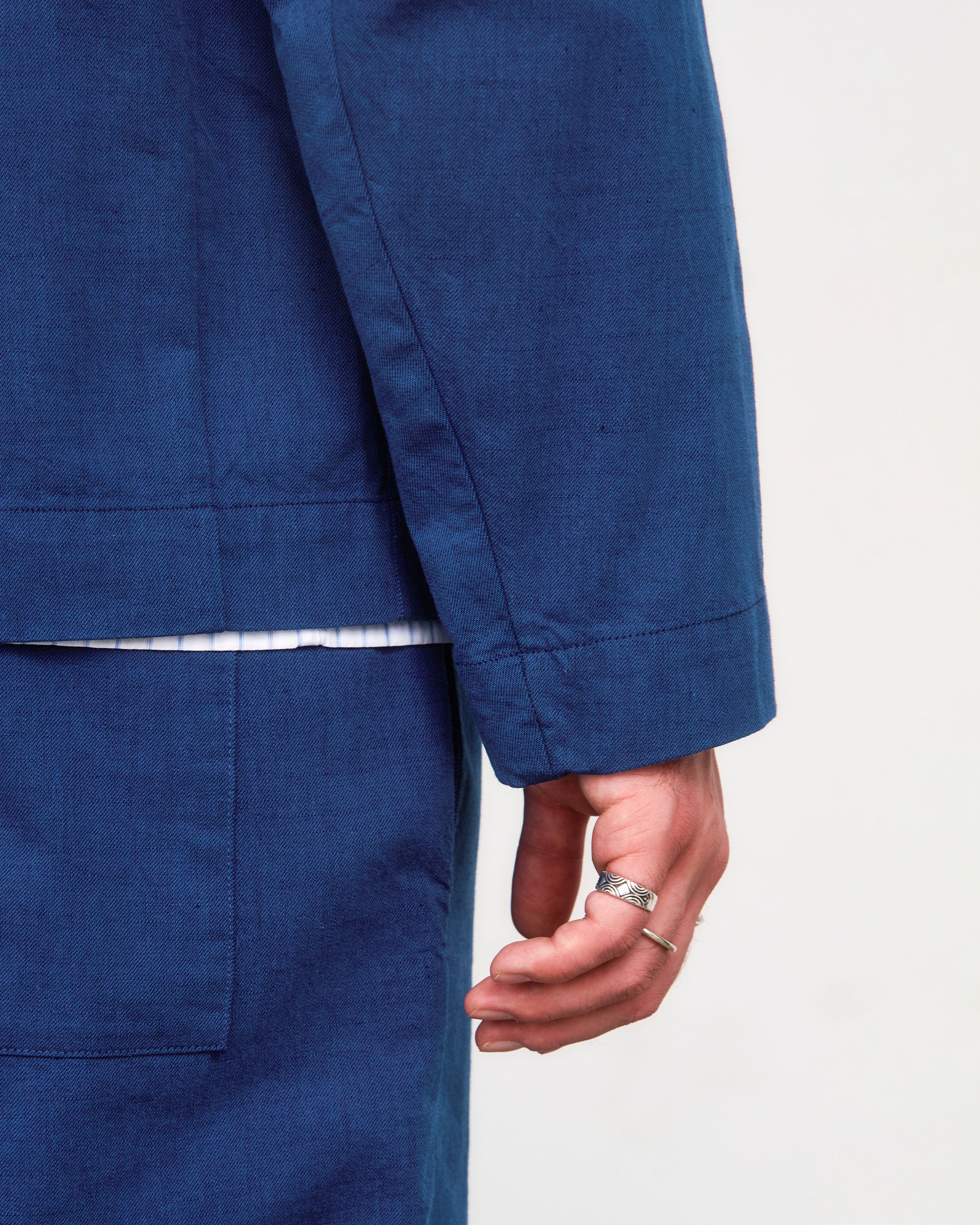 Leichte Workwear Jacke Bio Baumwolle - Blau