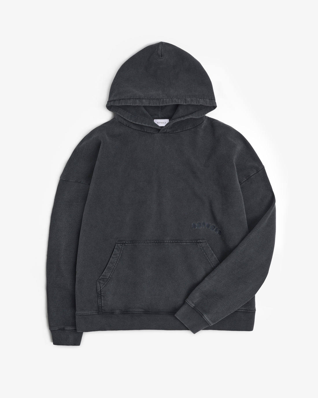 Logo Hoodie Bio Baumwolle - Washed Black