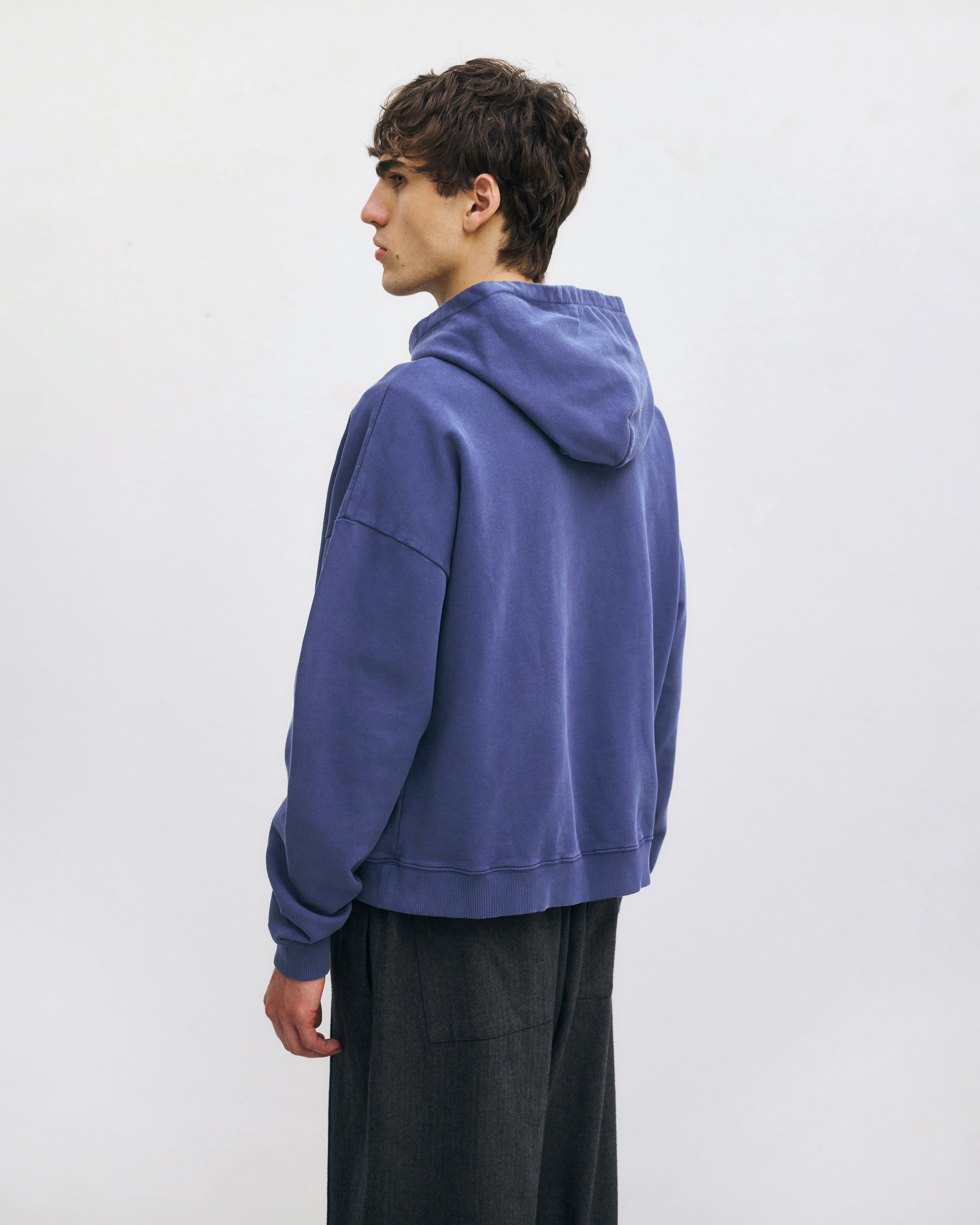 Logo Hoodie Bio Baumwolle - Blau