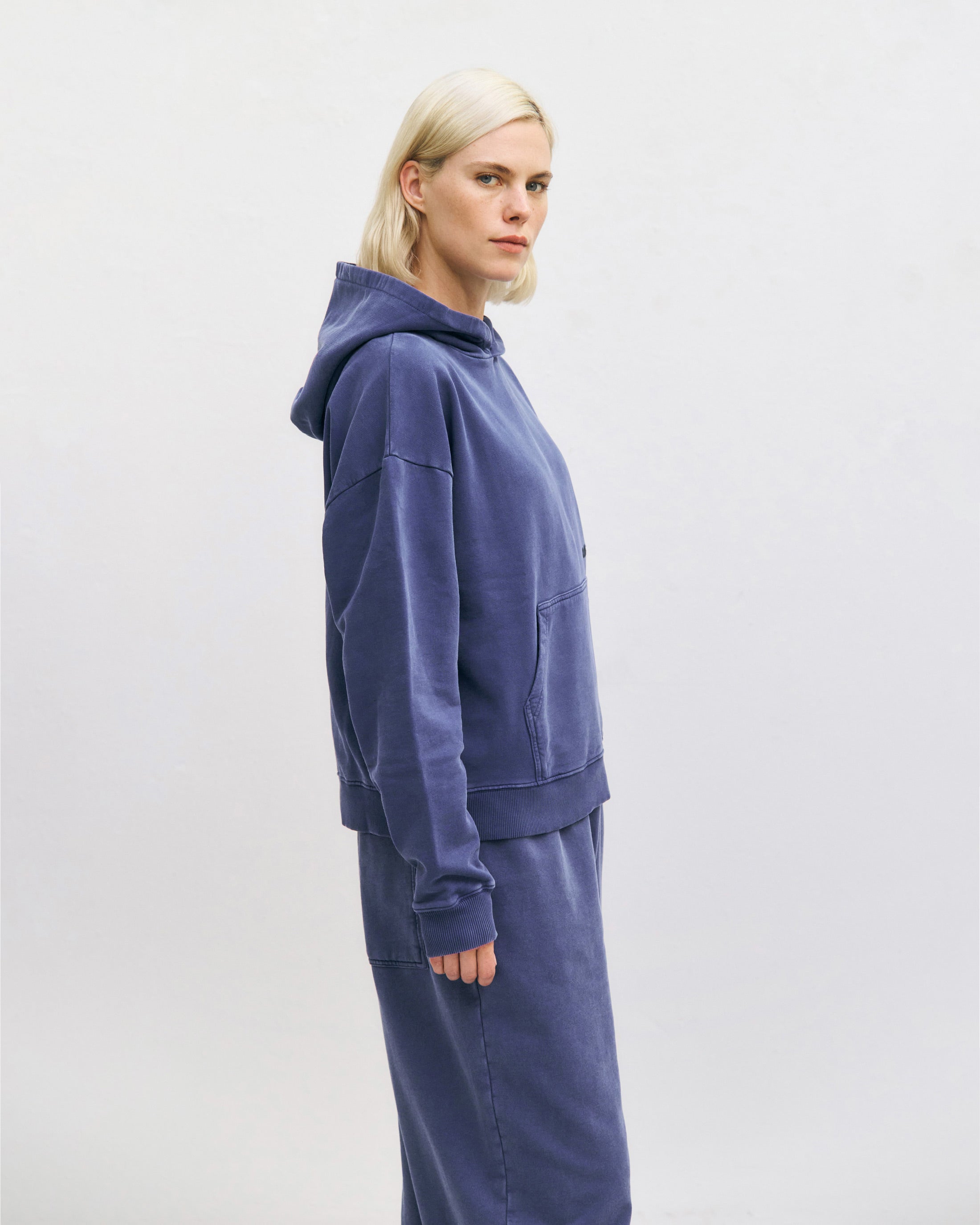Logo Hoodie Bio Baumwolle - Blau