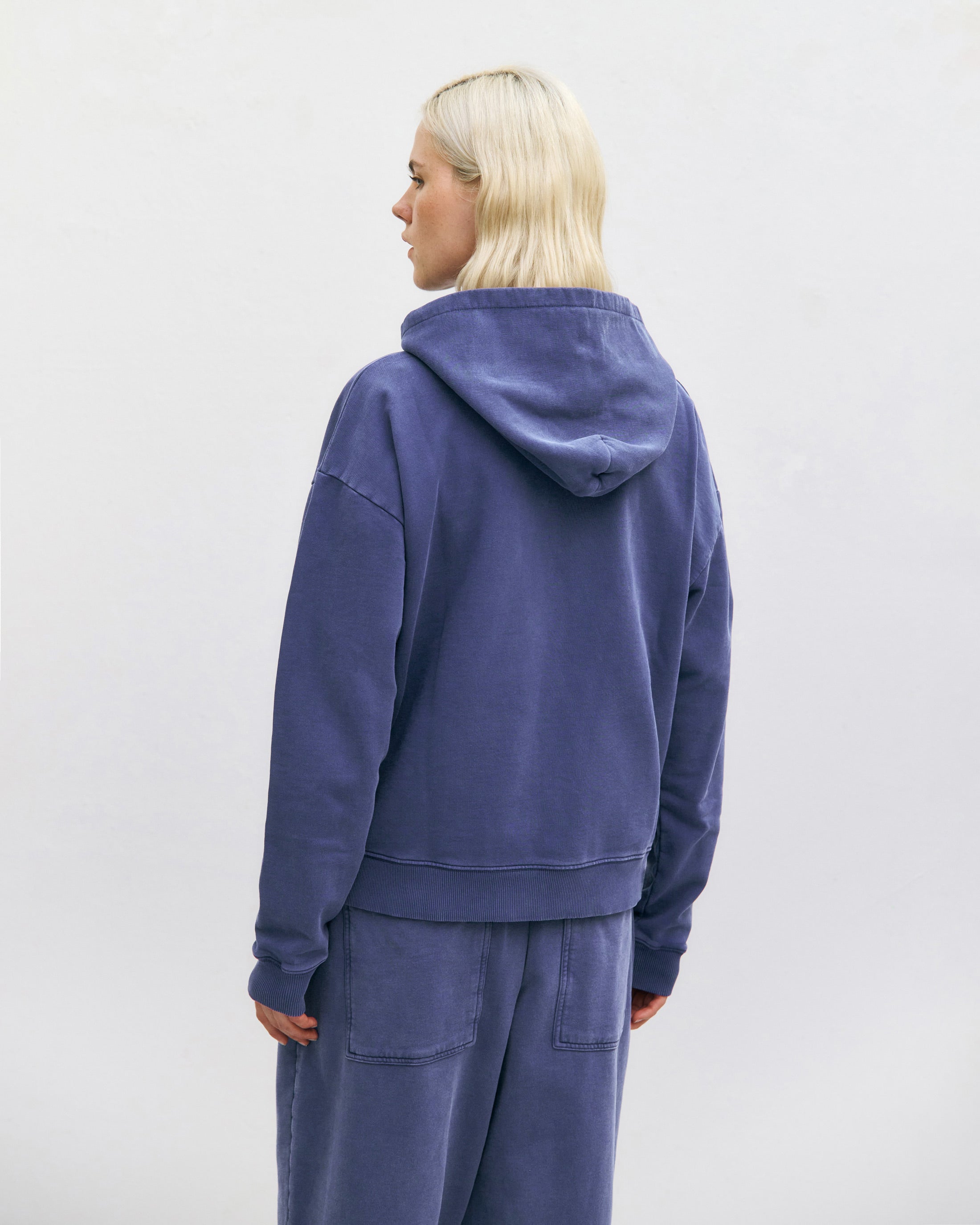 Logo Hoodie Bio Baumwolle - Blau