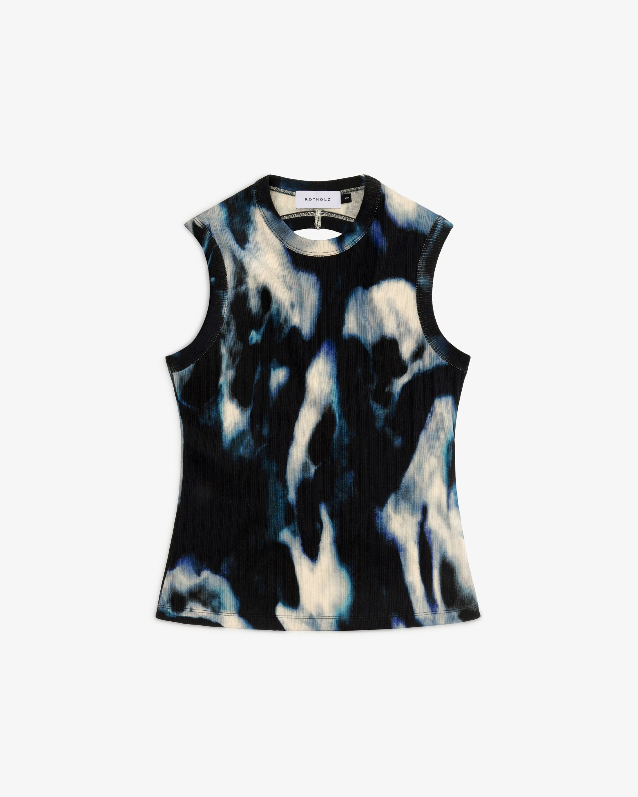 Geripptes Top Bio Baumwolle - Tie Dye