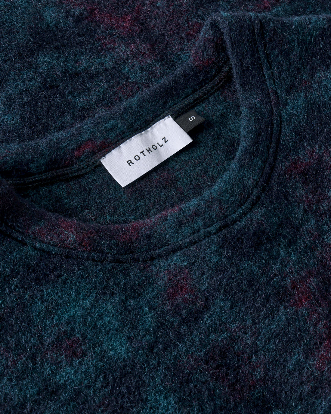 Lange Weste Bio Wollmischung - Blau Melange