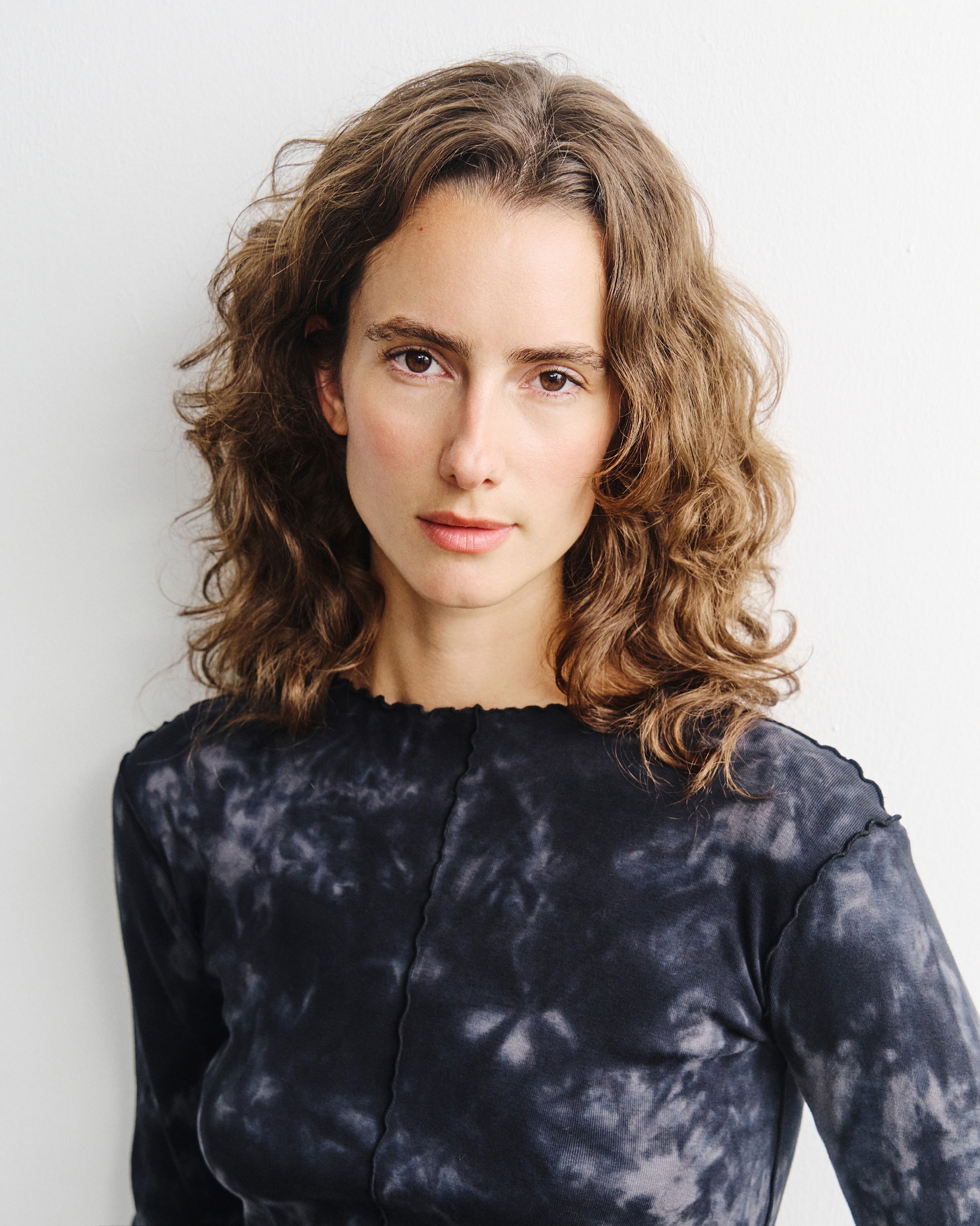 Pin-Tucked Long-Sleeve Bio Baumwolle - Batik Schwarz