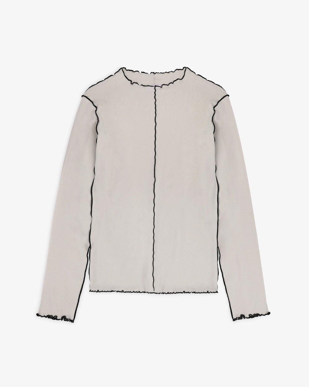 Pin-Tucked Longsleeve Bio Baumwolle - Weiß