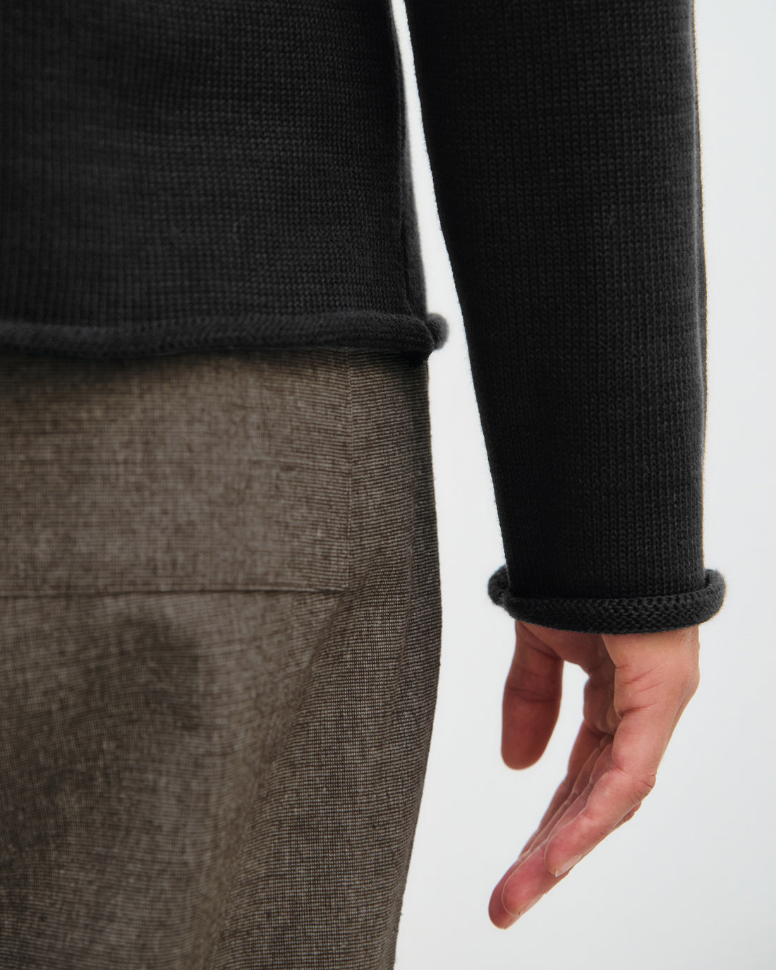 Oversize Strickpullover - Schwarz