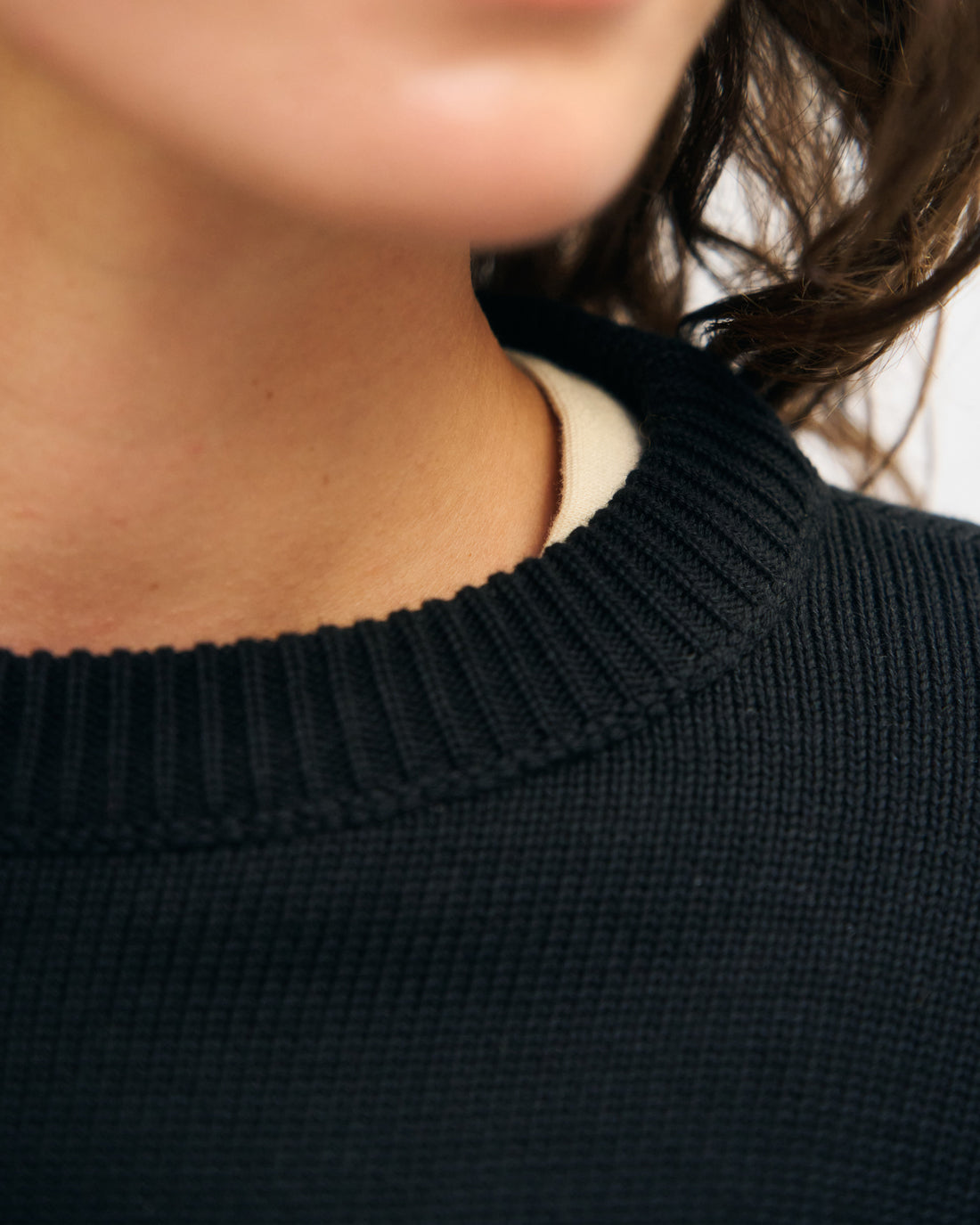 Oversize Strickpullover - Schwarz