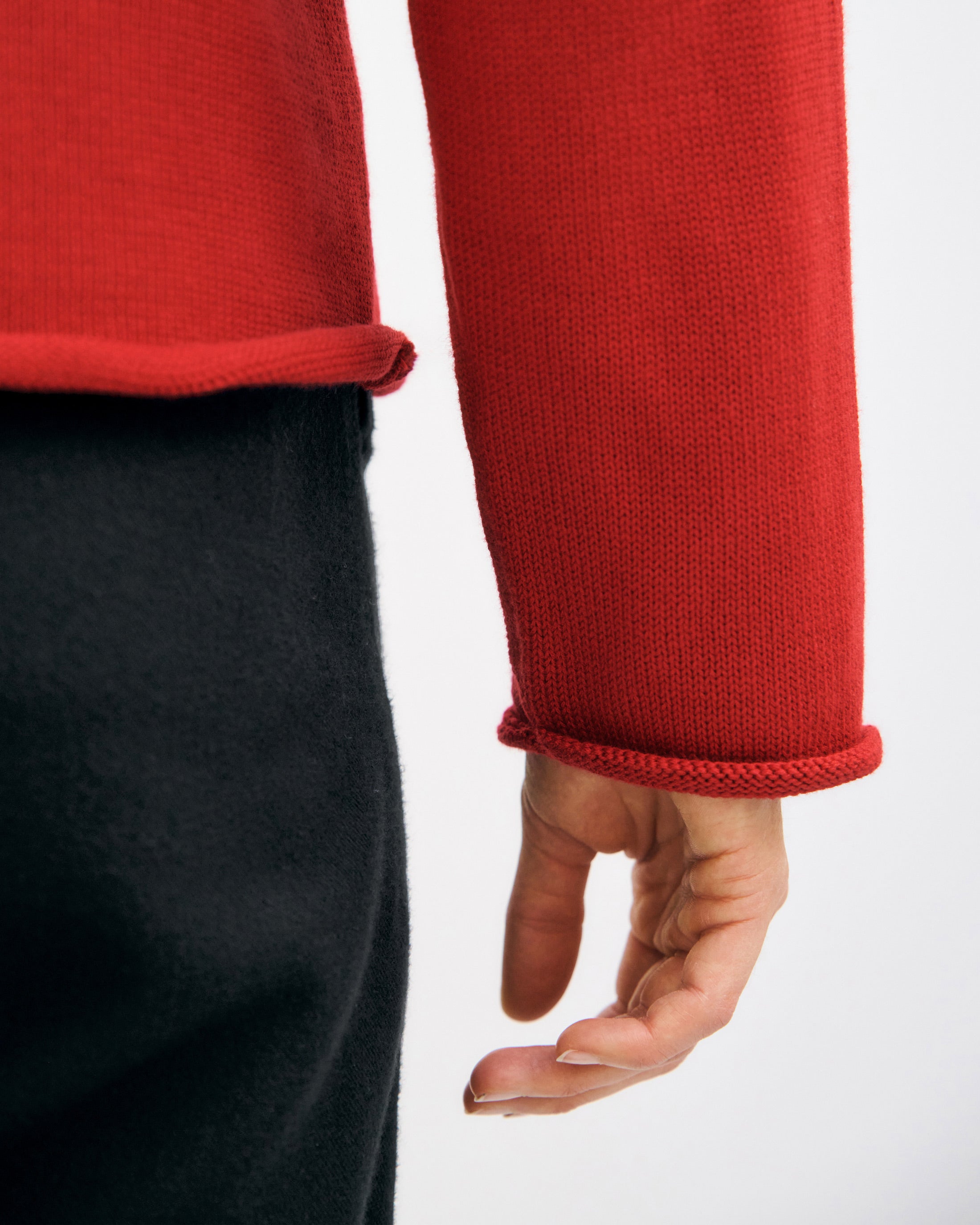 Oversize Strickpullover Bio Baumwolle - Rot