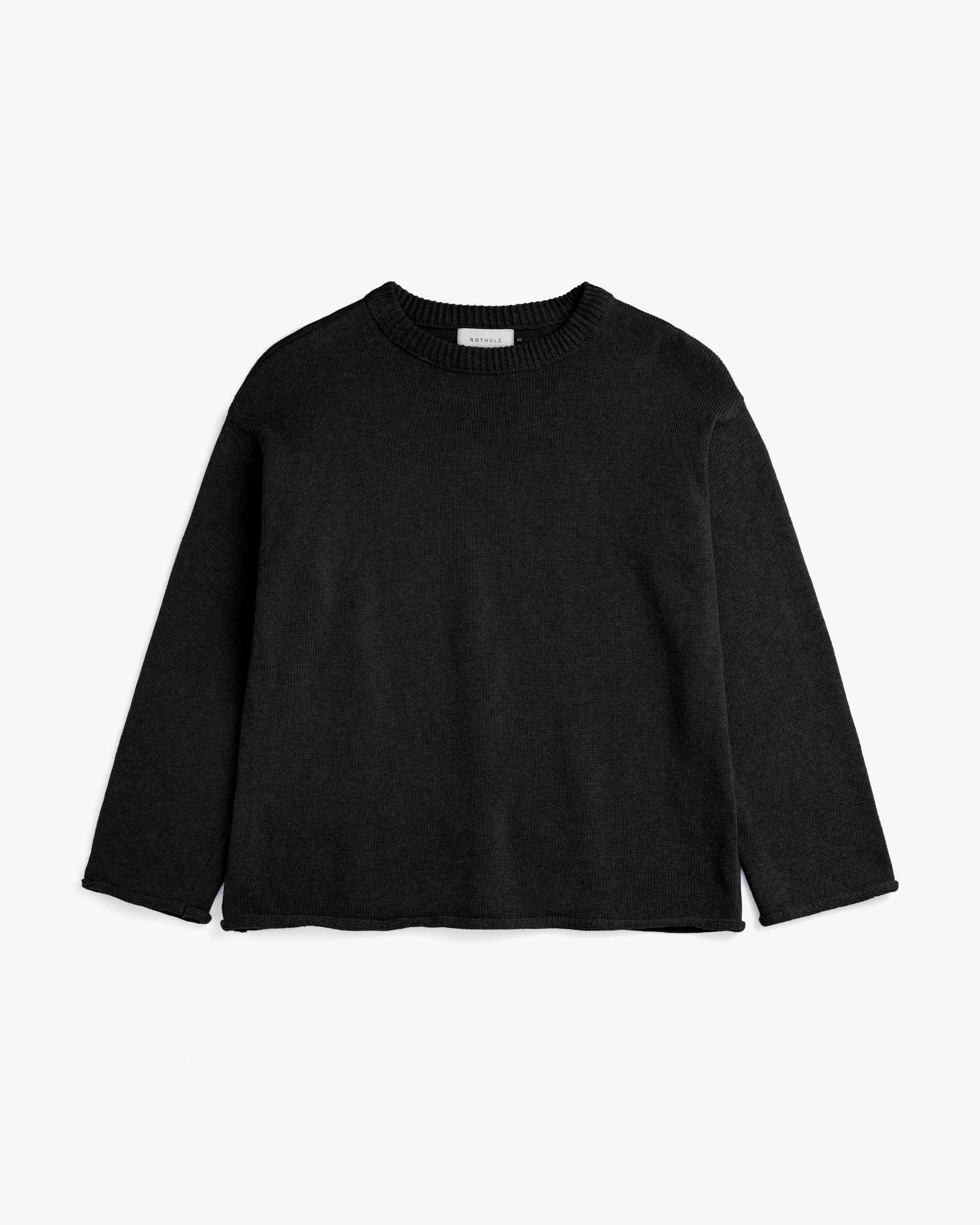 Oversize Strickpullover - Schwarz
