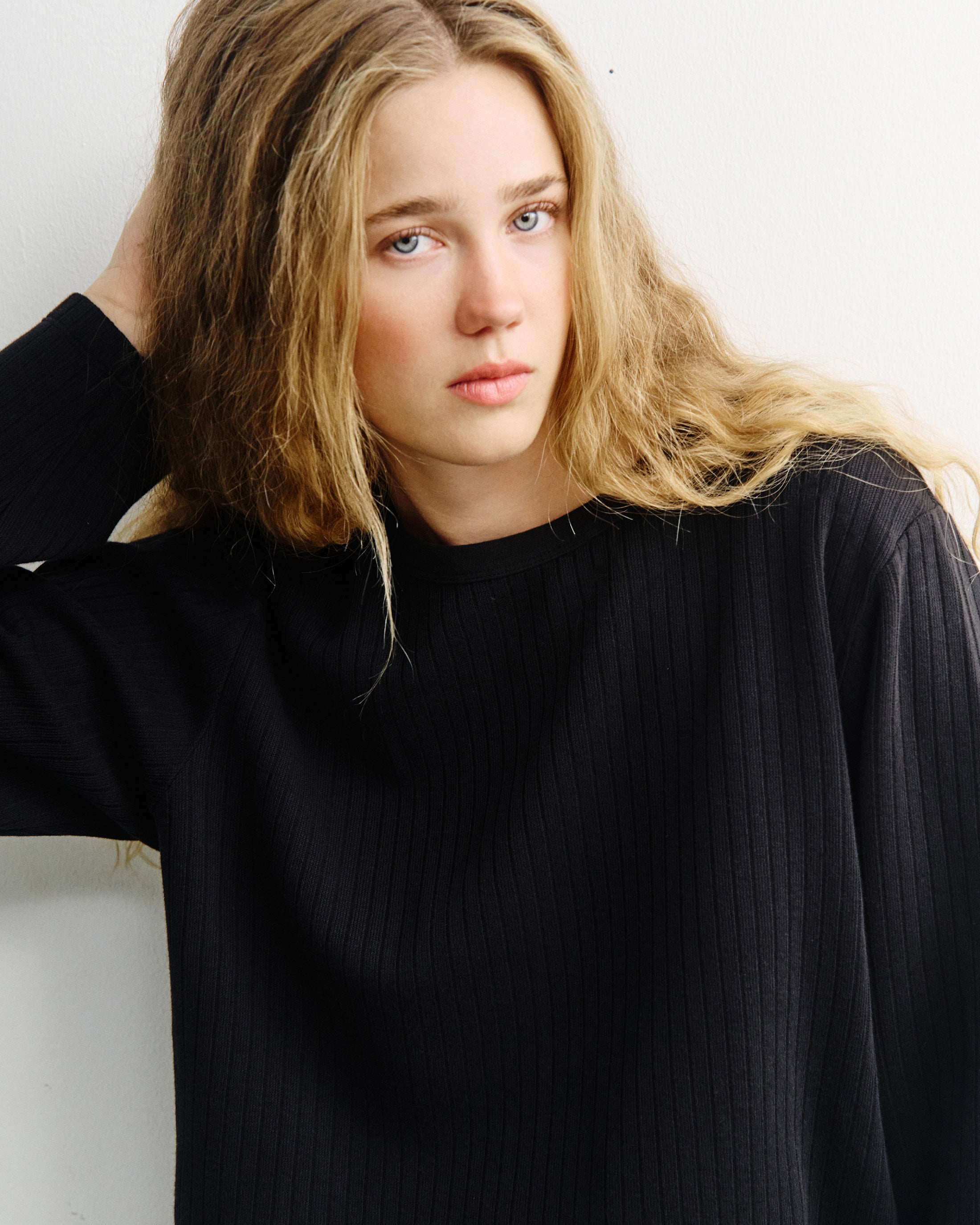 Oversize Longsleeve Bio Baumwolle - Schwarz