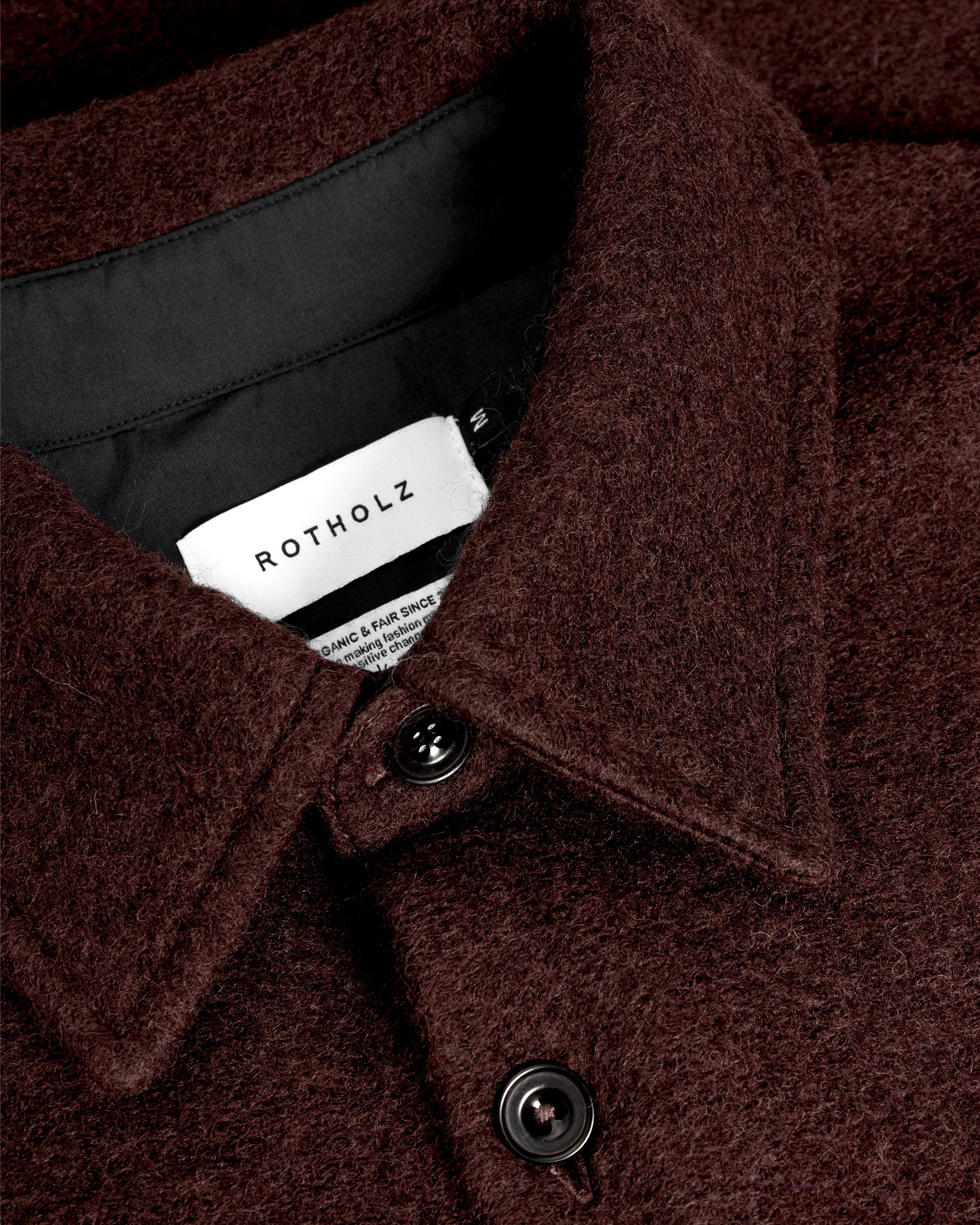 Overshirt Bio Wolle - Braun